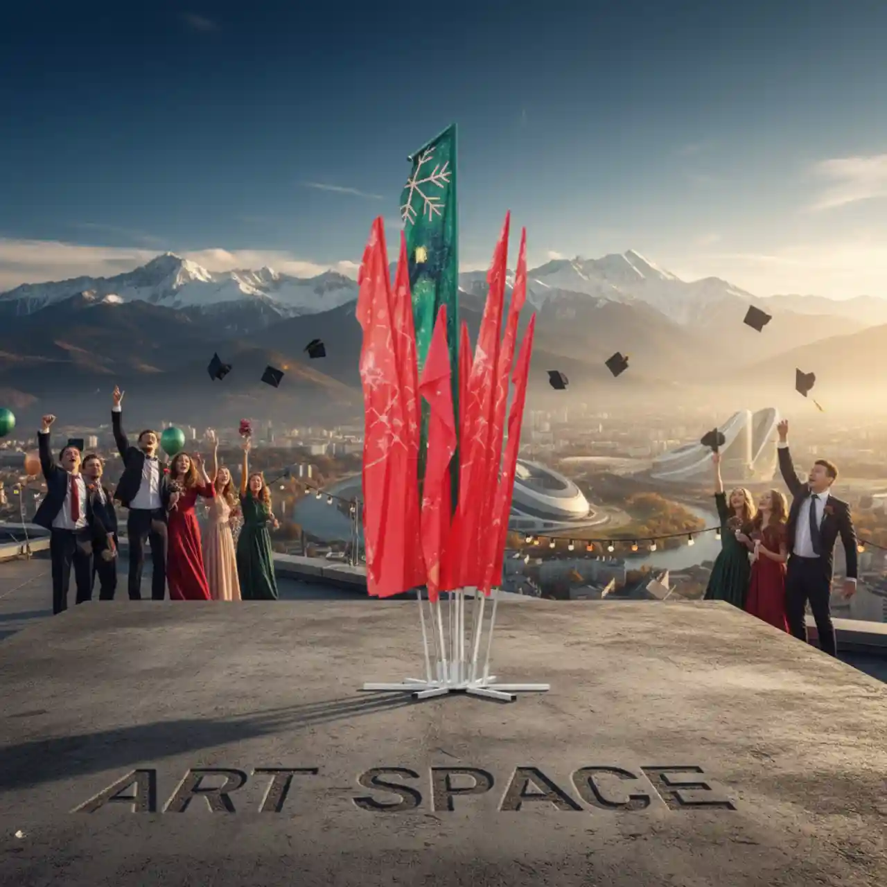 Стойки для флагов Костер Фонтан на 9 шт. флагов