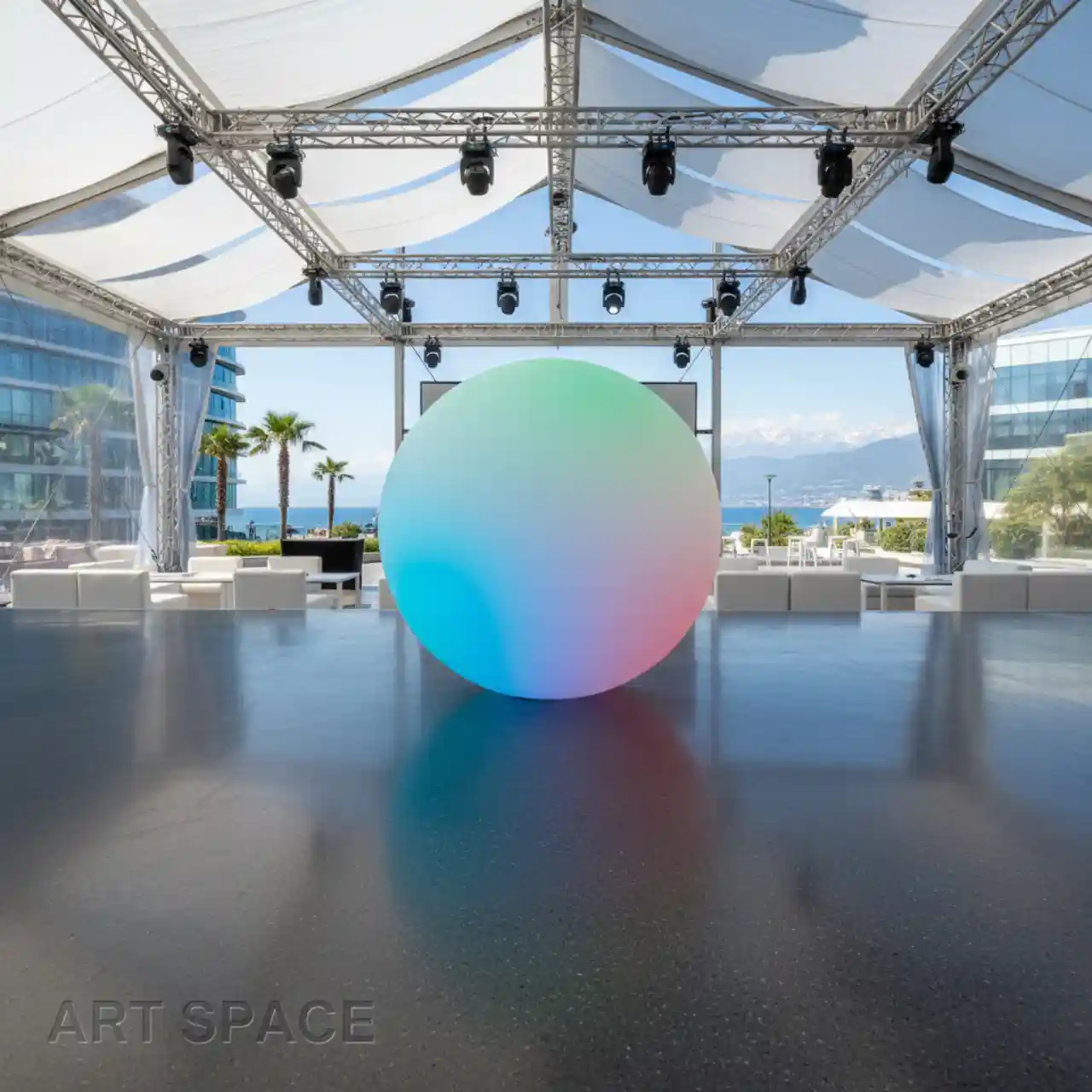 120 см. ШАРЫ светящиеся LED подсветка RGBW в любой цвет, возможно брендирование.