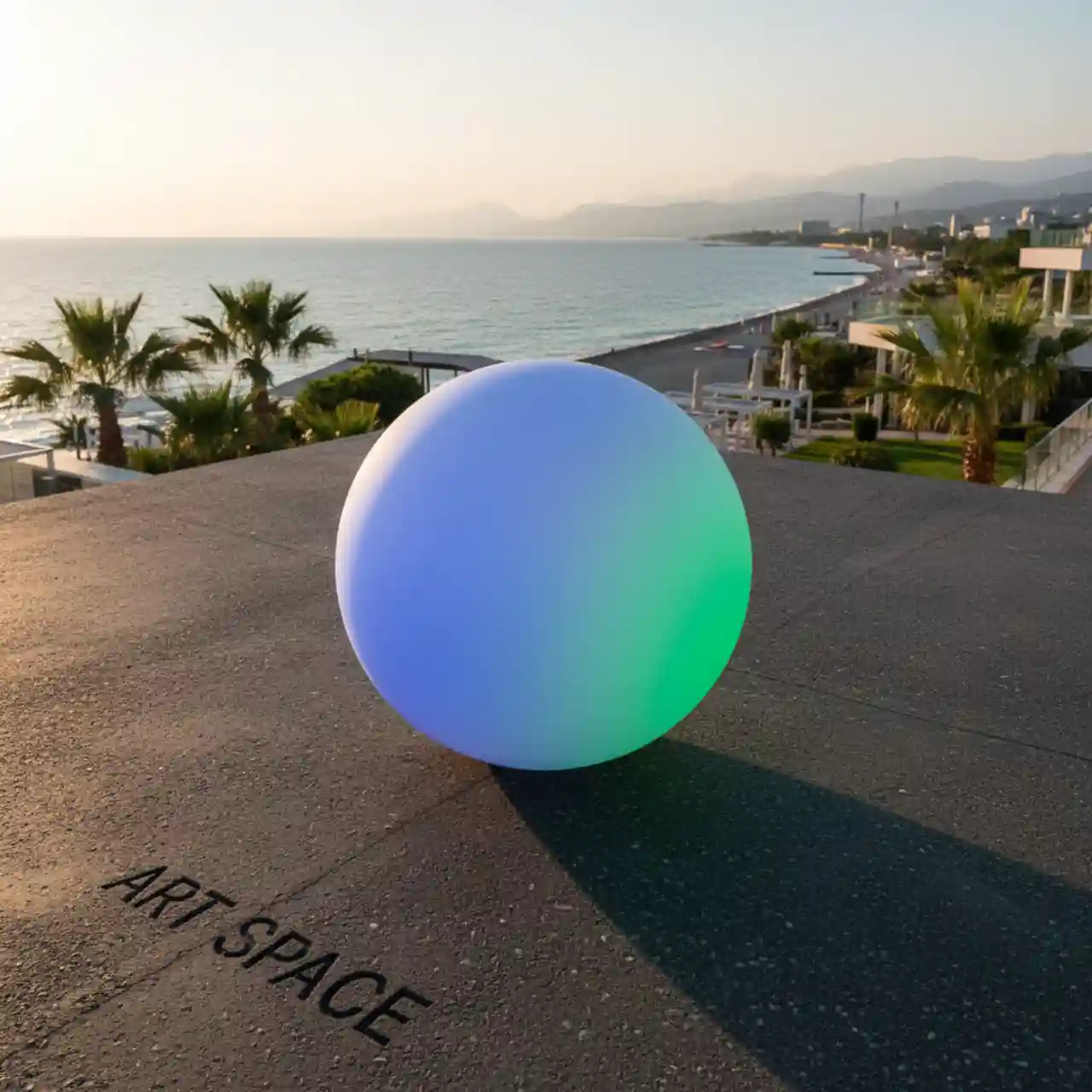 80 см. ШАРЫ светящиеся LED подсветка RGBW в любой цвет, возможно брендирование.