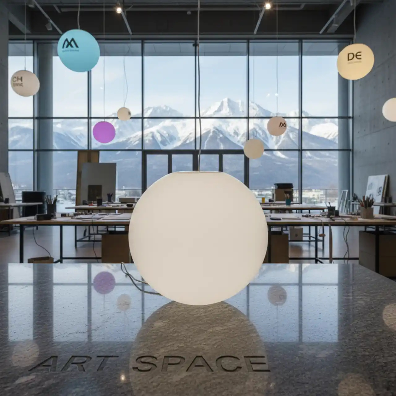 30 см. Подвесные ШАРЫ светящиеся LED подсветка RGBW в любой цвет, брендирование.