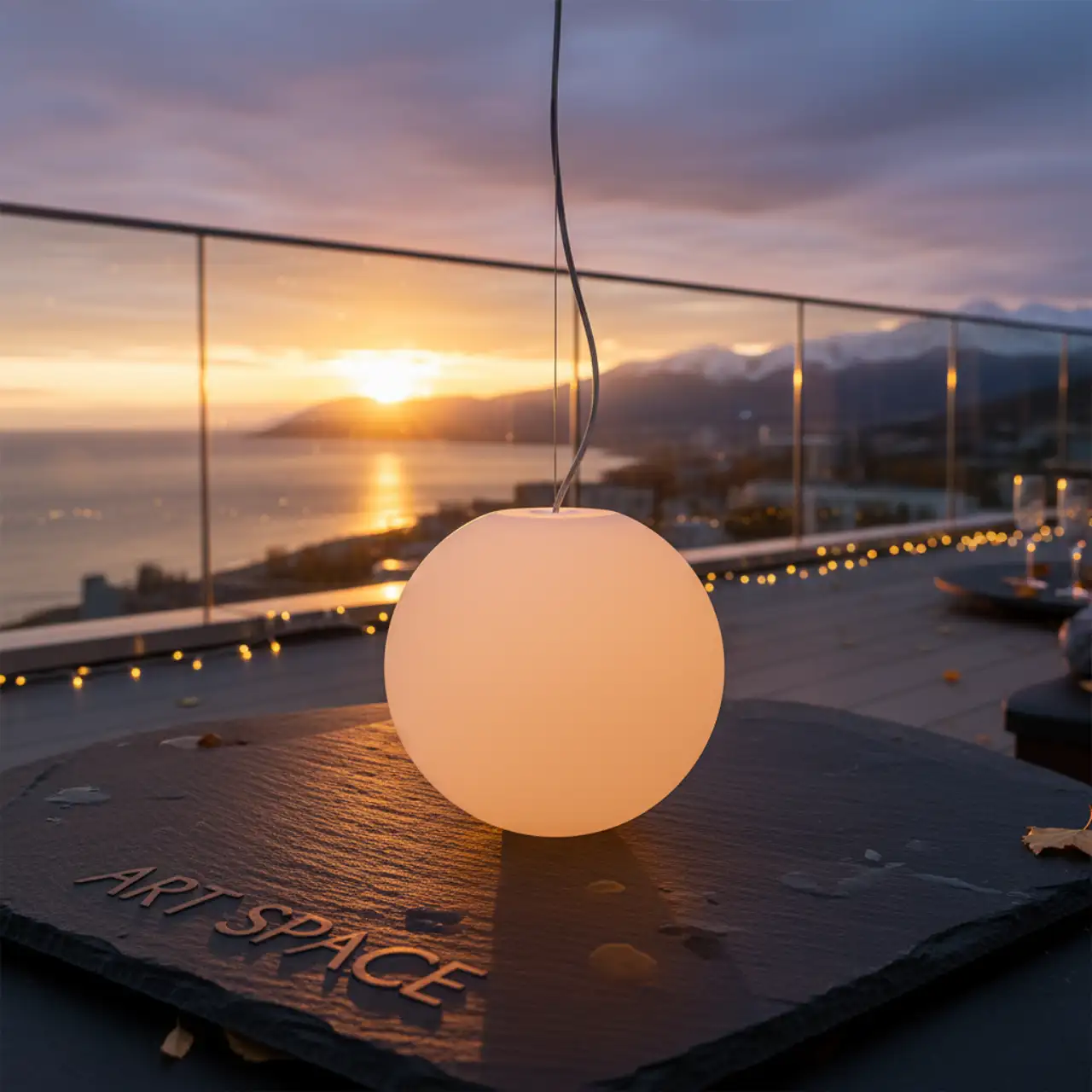 20 см. Подвесные ШАРЫ светящиеся LED подсветка RGBW в любой цвет, брендирование.