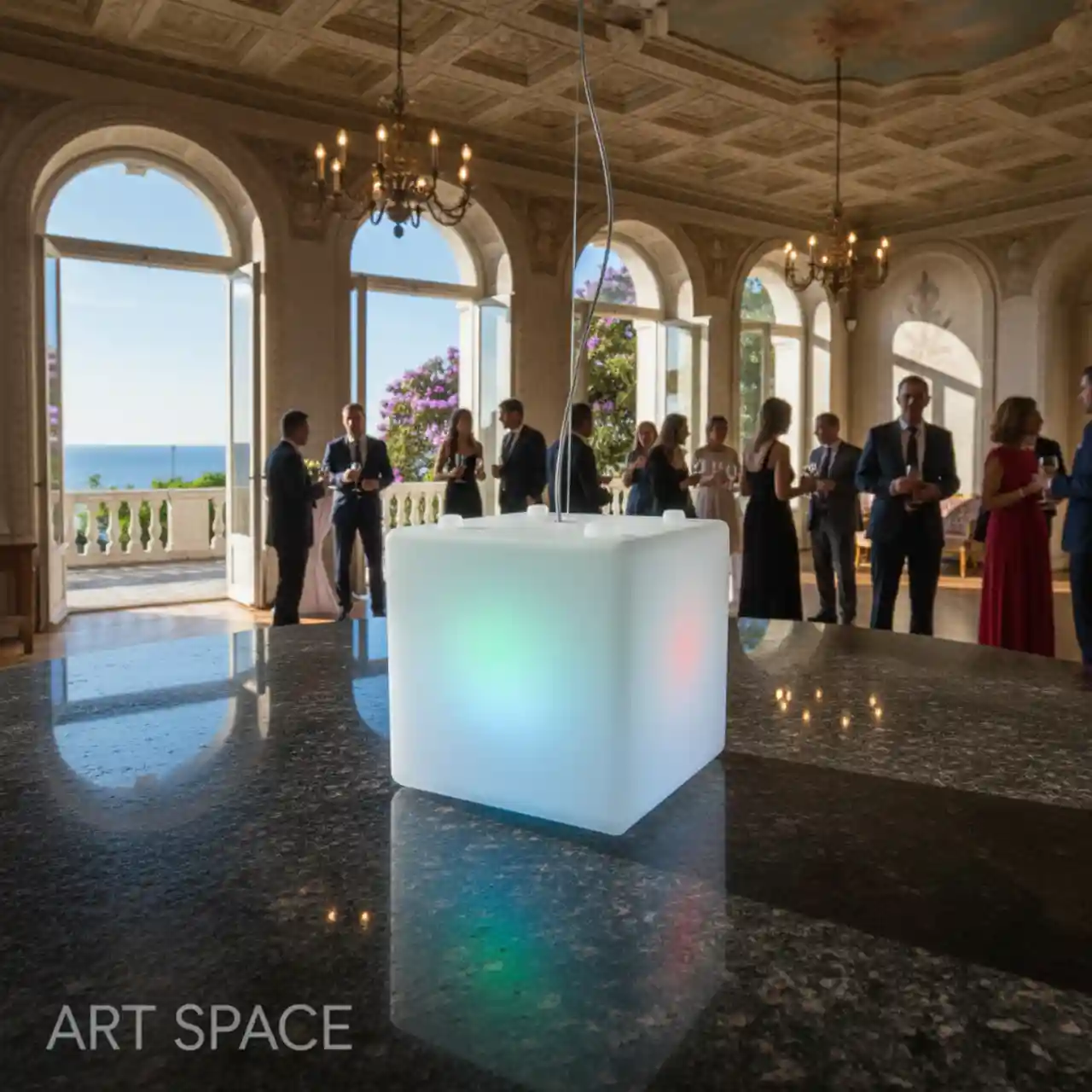 35х35 см. Подвесные КУБЫ светильники LED RGBW подсветка