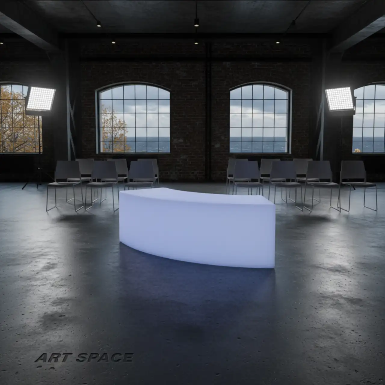 Банкетки – скамейки светящиеся LED RGBW подсветка, подходит для УЛИЦЫ и помещения