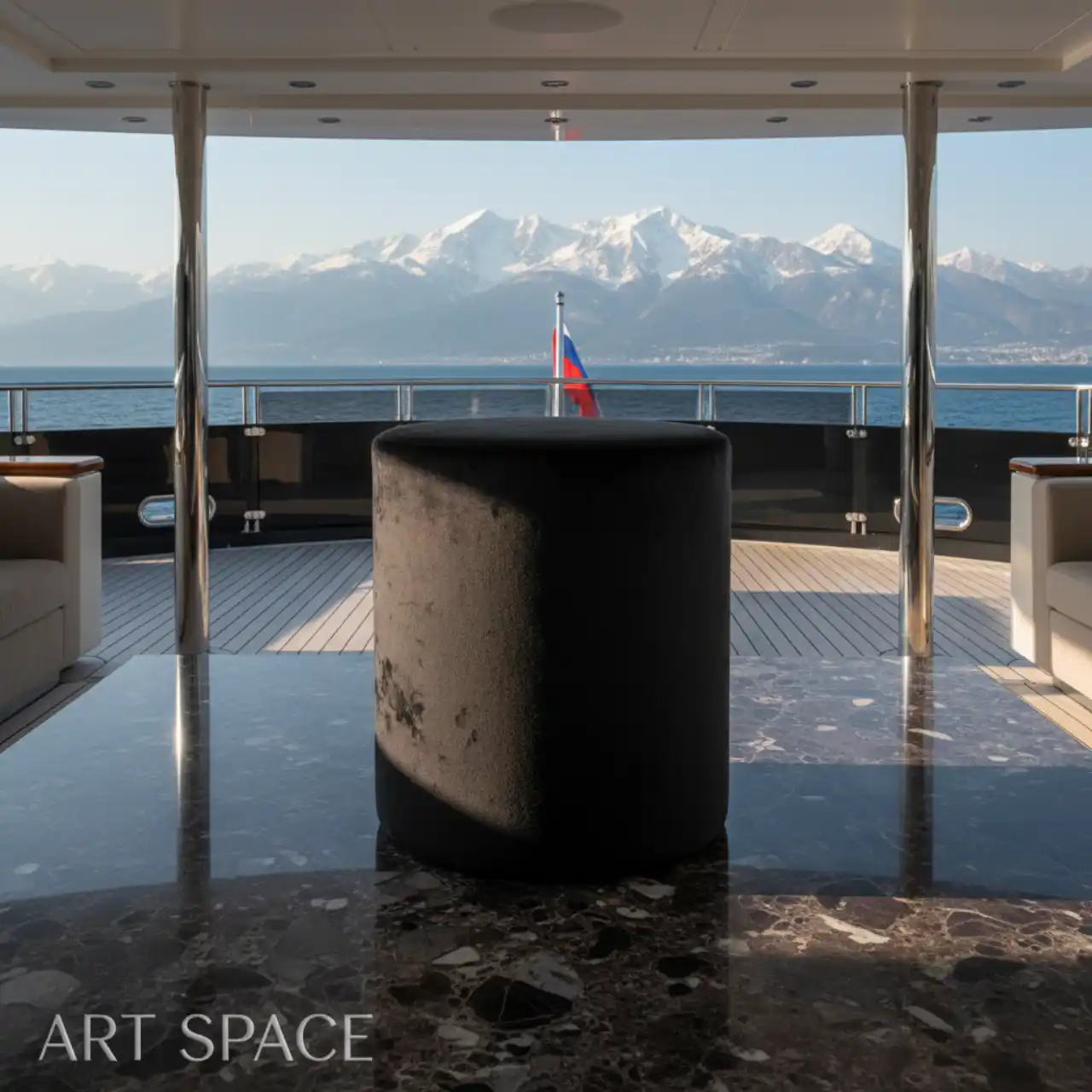 Пуфы мягкие, ЧЕРНЫЙ цвет, велюр