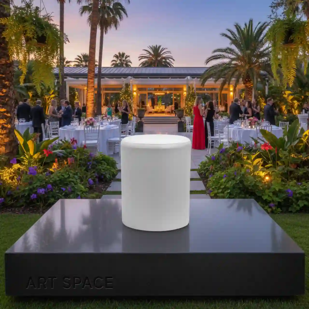 Пуфы мягкие, БЕЛЫЙ цвет, велюр