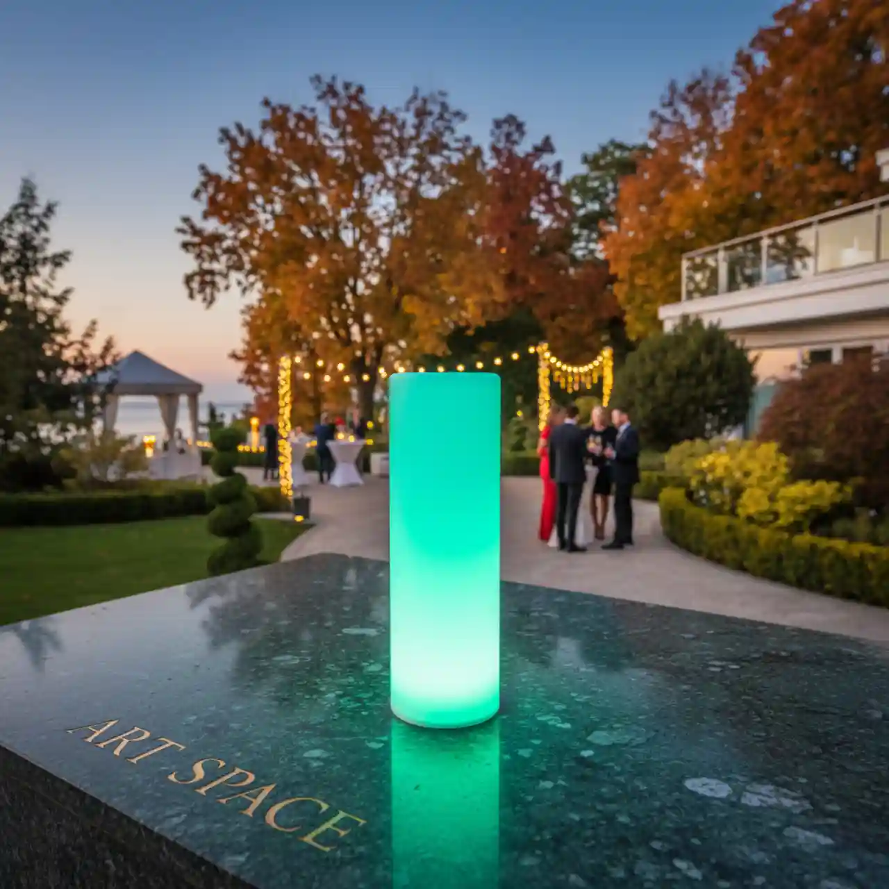 Колонны круглые светящиеся LED RGBW подсветка. Подходит для УЛИЦЫ и помещения