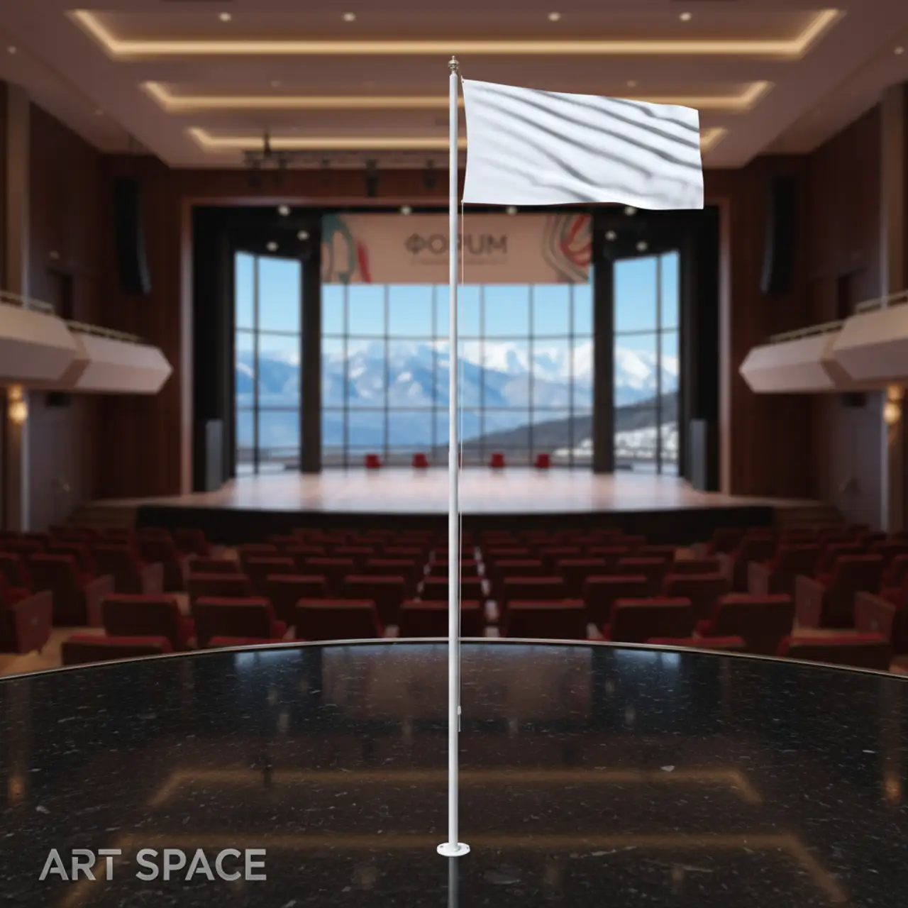 Флагштоки стационарные высотой 8 м.