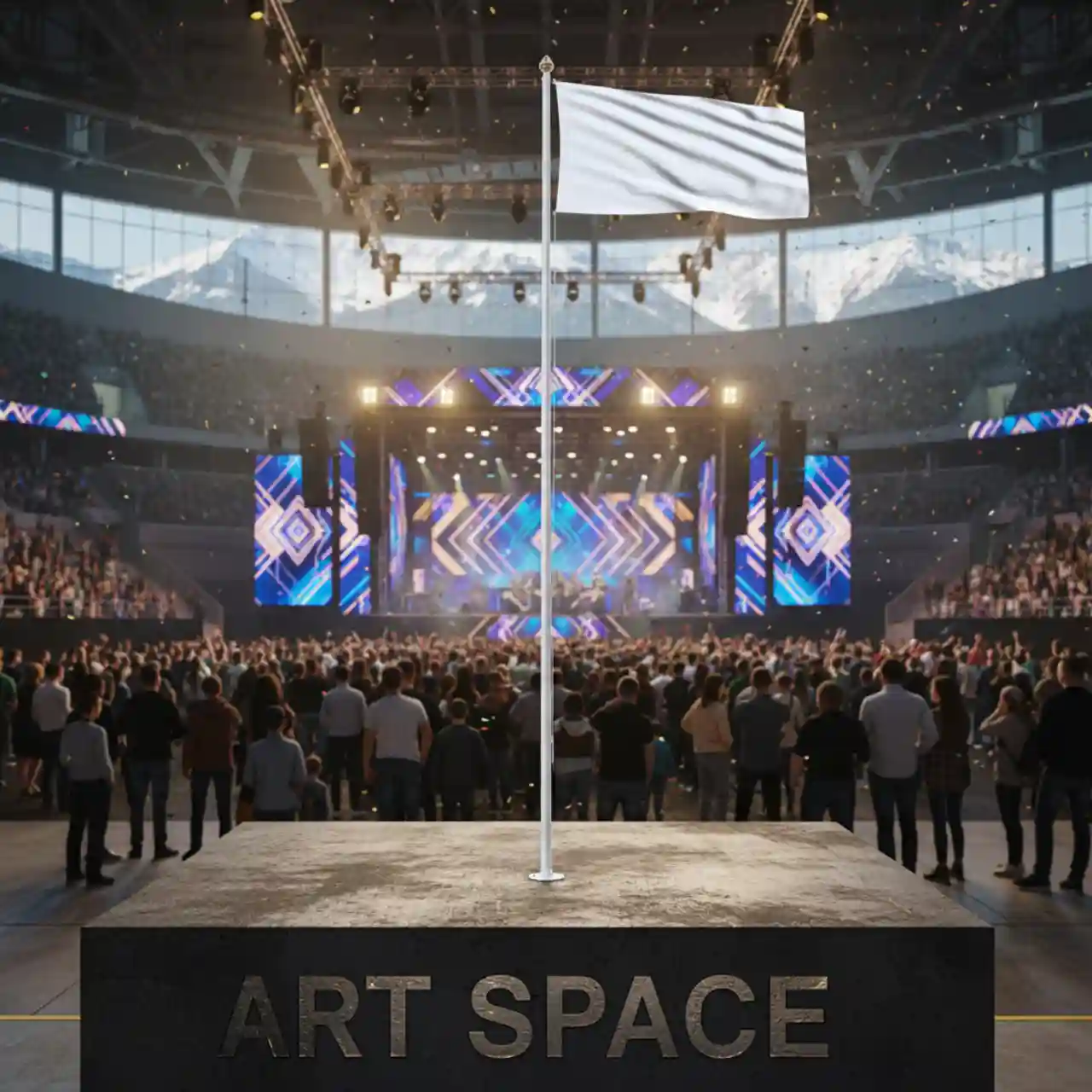 Флагштоки стационарные высотой 6 м.