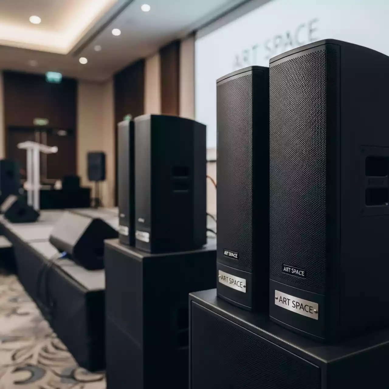 Аренда Акустические модульные колонны Turbosound IP 3000 в отеле Radisson Lazurnaya — ART SPACE