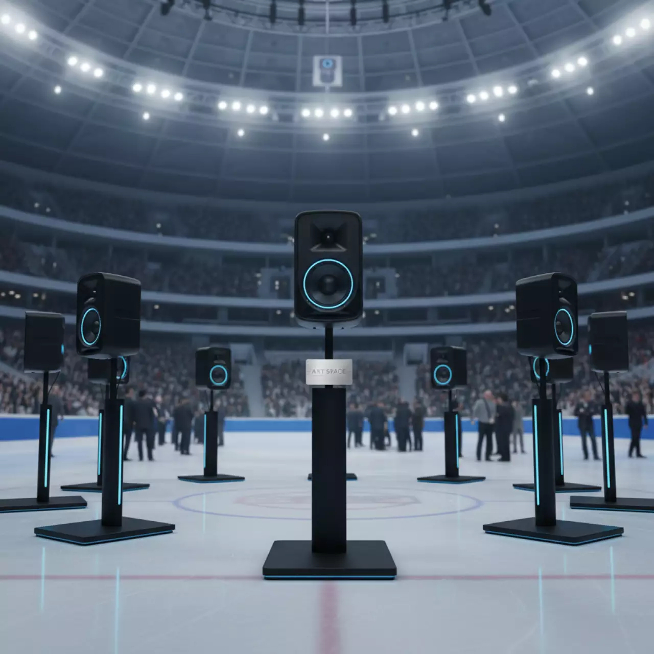 Аренда Акустические стойки и кронштейны в ледовой арене «Шайба» — ART SPACE