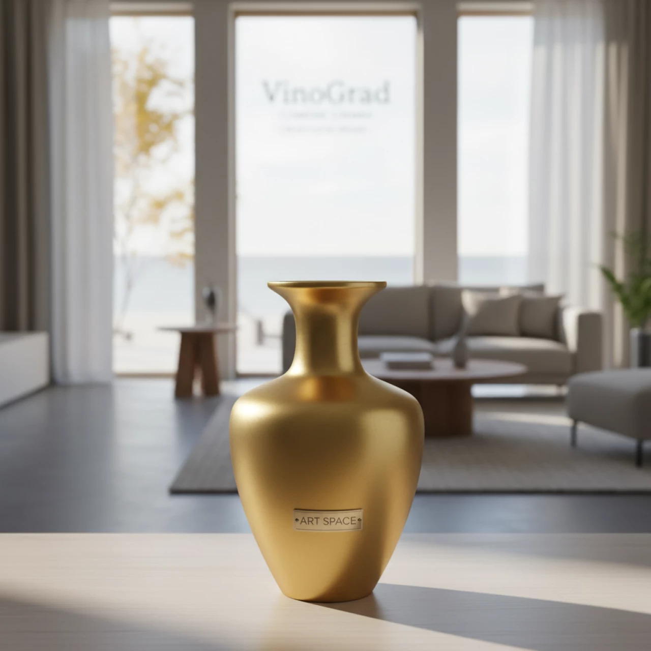 Аренда Амфора золотая 54 см в пляжном комплексе VinoGrad — ART SPACE