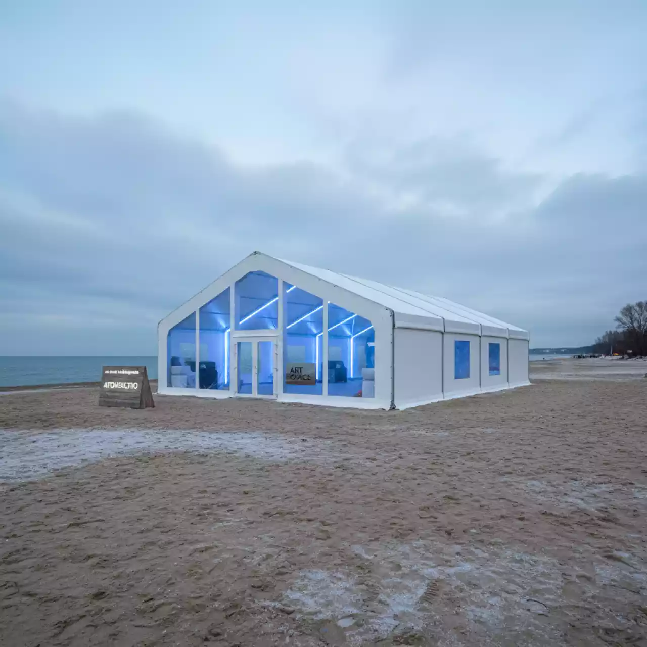 Аренда Ангар тентовый утепленный 6,2х12,6 м на пляже «Мандарин» — ART SPACE
