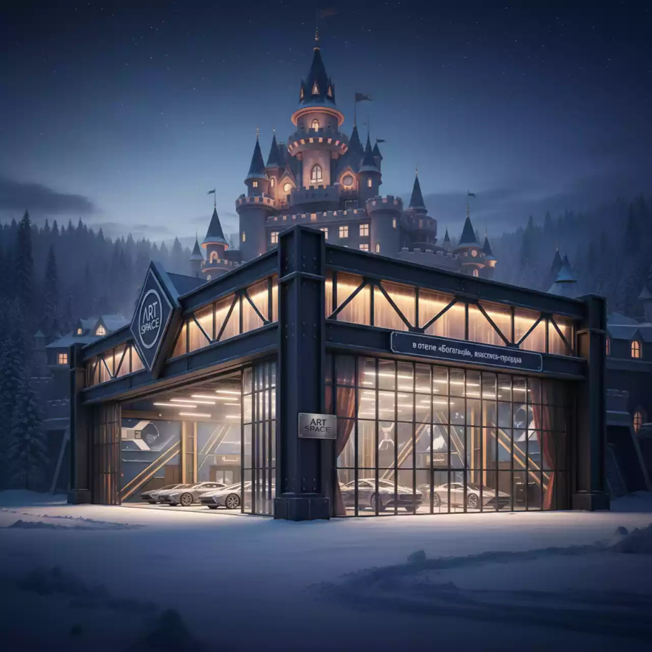 Аренда Ангары для транспорта в отеле «Богатырь» — ART SPACE