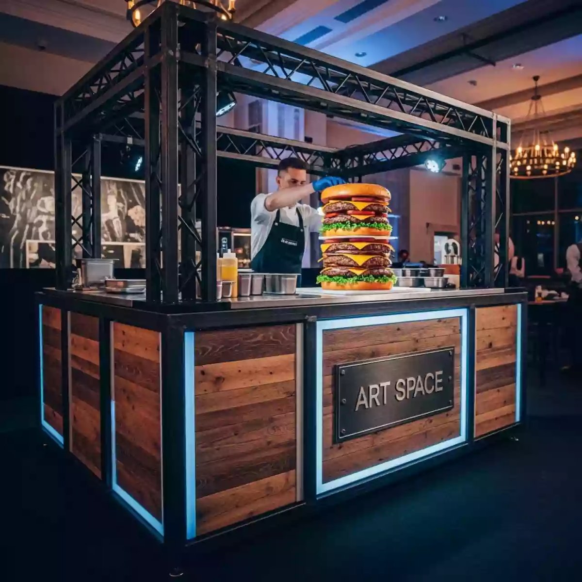Аренда Анимационная станция мега бургер в ресторане «Магадан» — ART SPACE