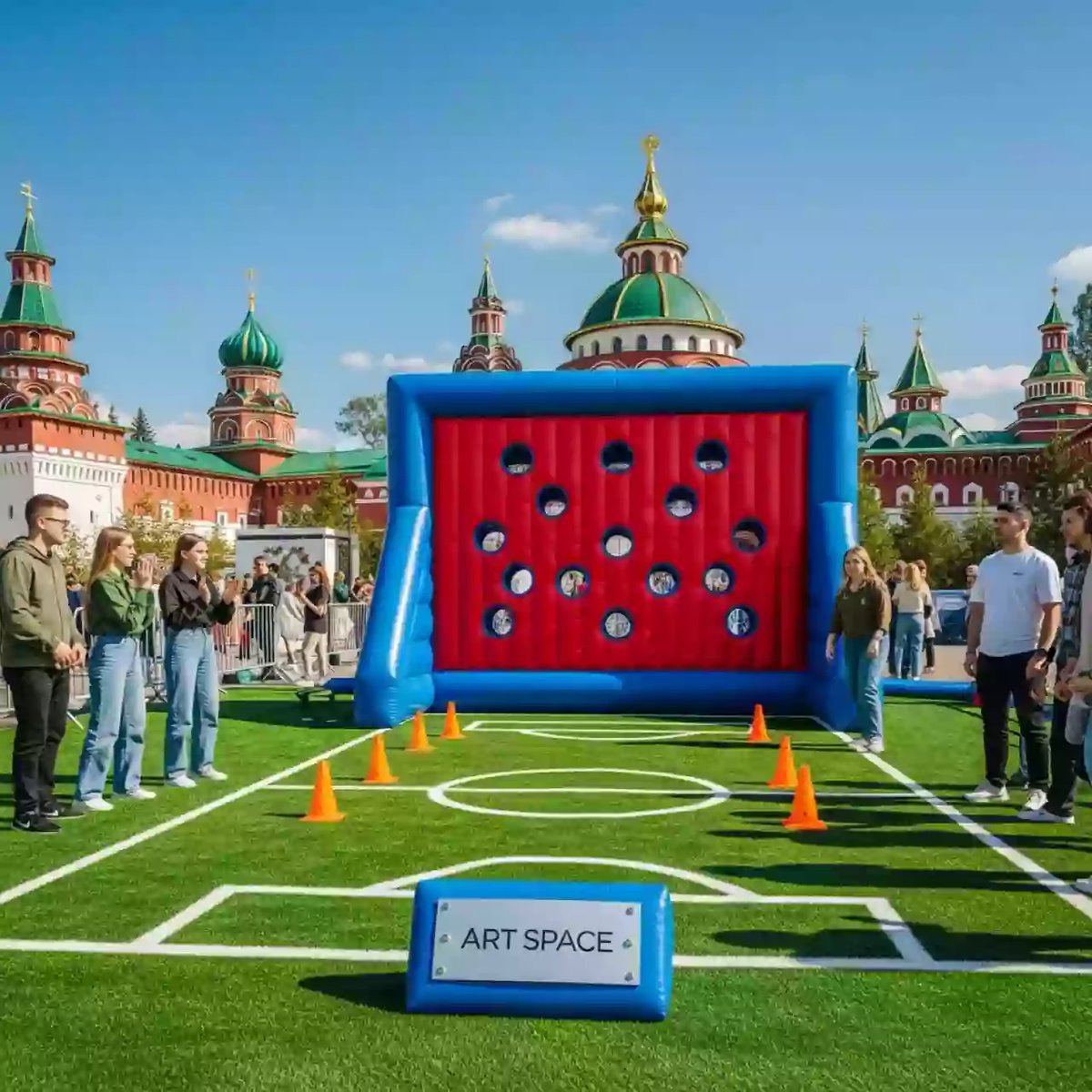 Аренда Аттракцион Футбольный биатлон в этно-парке «Моя Россия» — ART SPACE