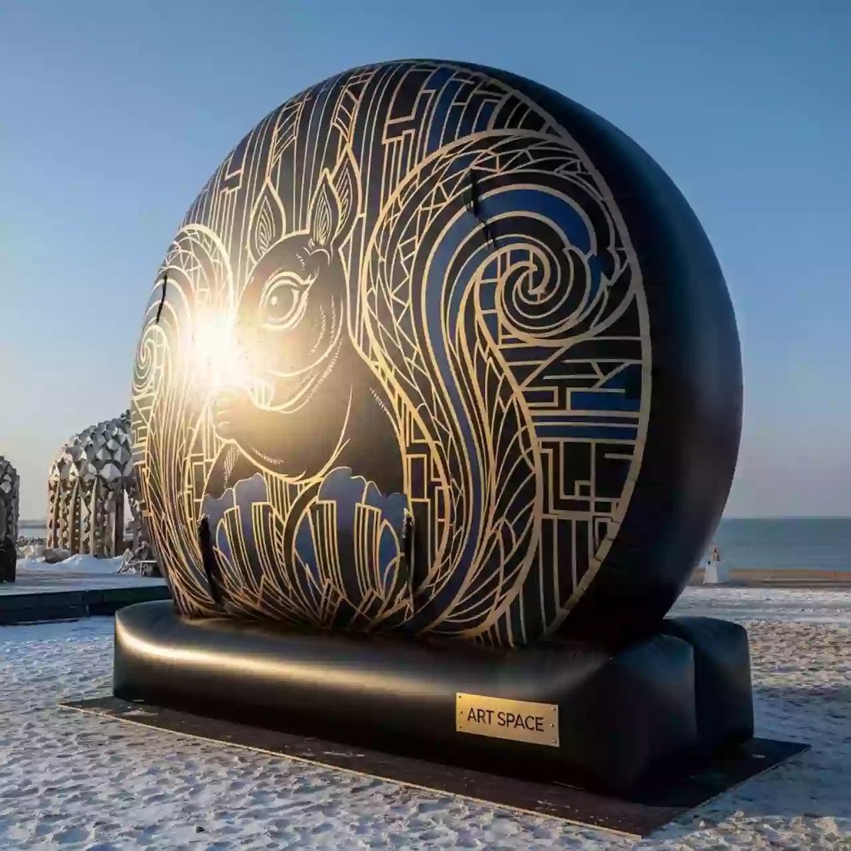 Аренда Аттракцион надувной Беличье колесо на пляже «Маяк» — ART SPACE