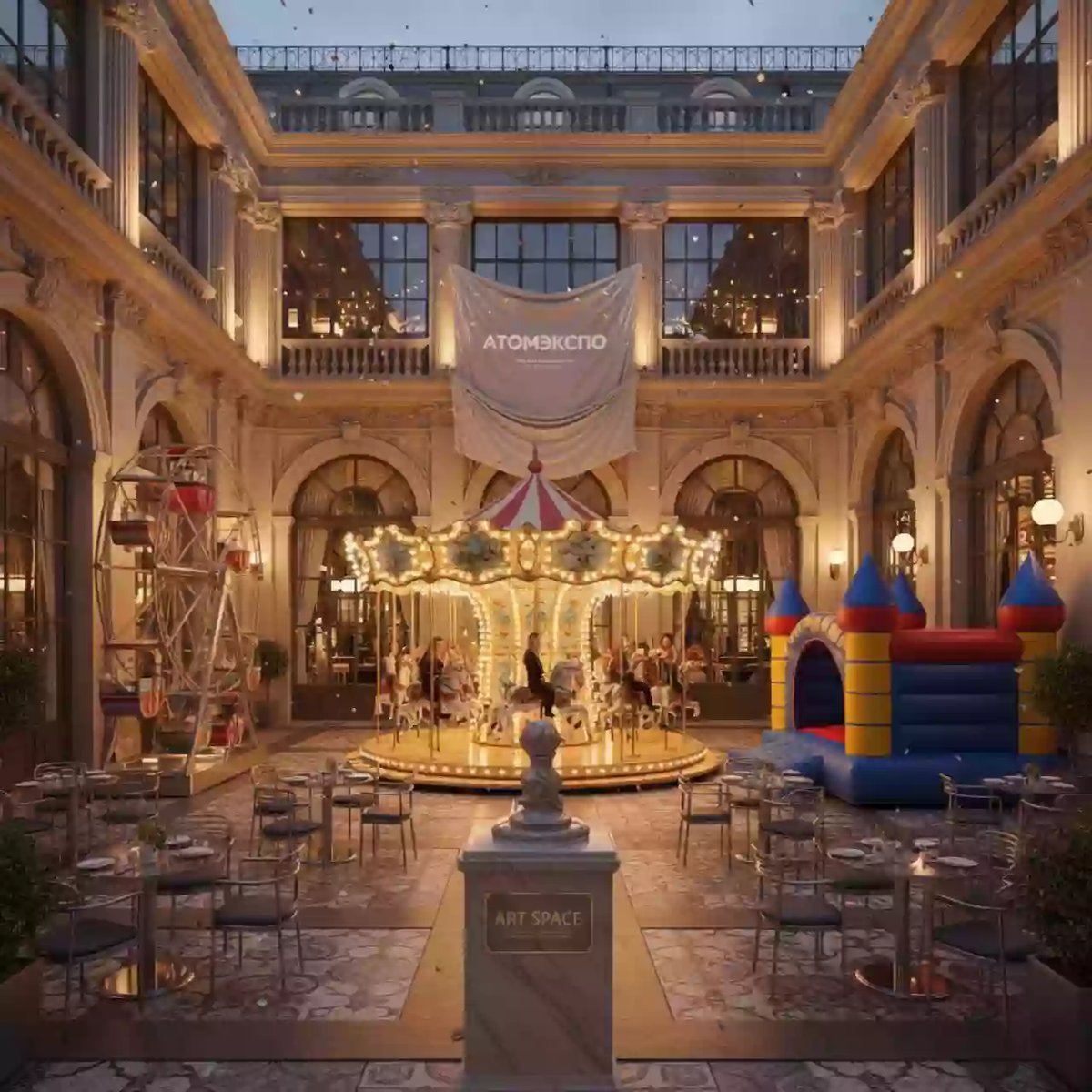 Аренда Аттракционов на городской праздник в ресторане «Сыроварня» — ART SPACE