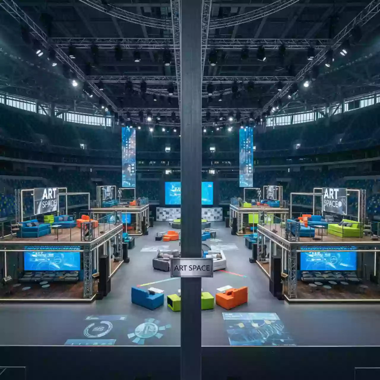 Аренда Аттракционы и развлечения на день города на арене «Фишт» — ART SPACE