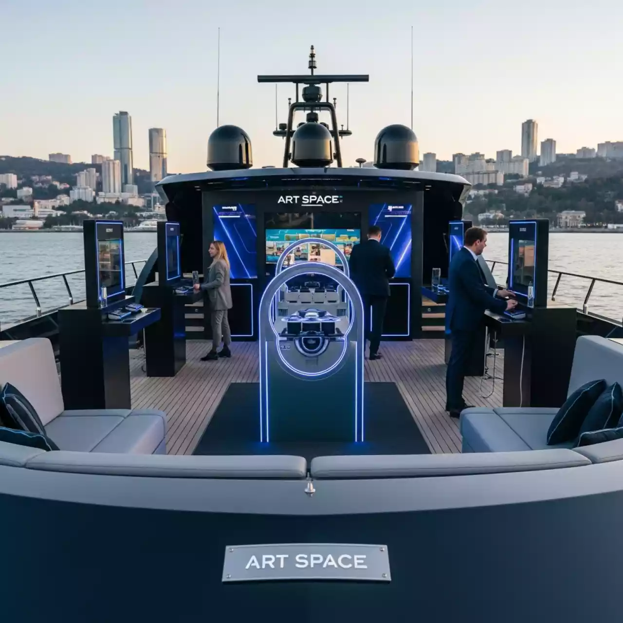 Аренда Аттракционы и развлечения на день оружейника на VIP теплоходе (Морпорт Сочи) — ART SPACE