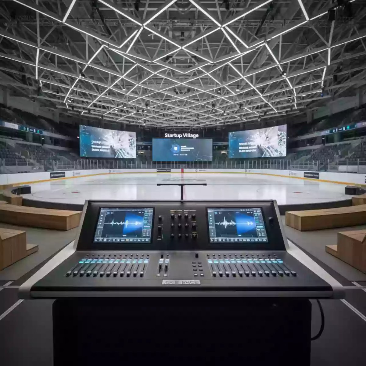 Аренда Аудиосистема Allen Heath dLive S 7000 в ледовой арене «Шайба» — ART SPACE