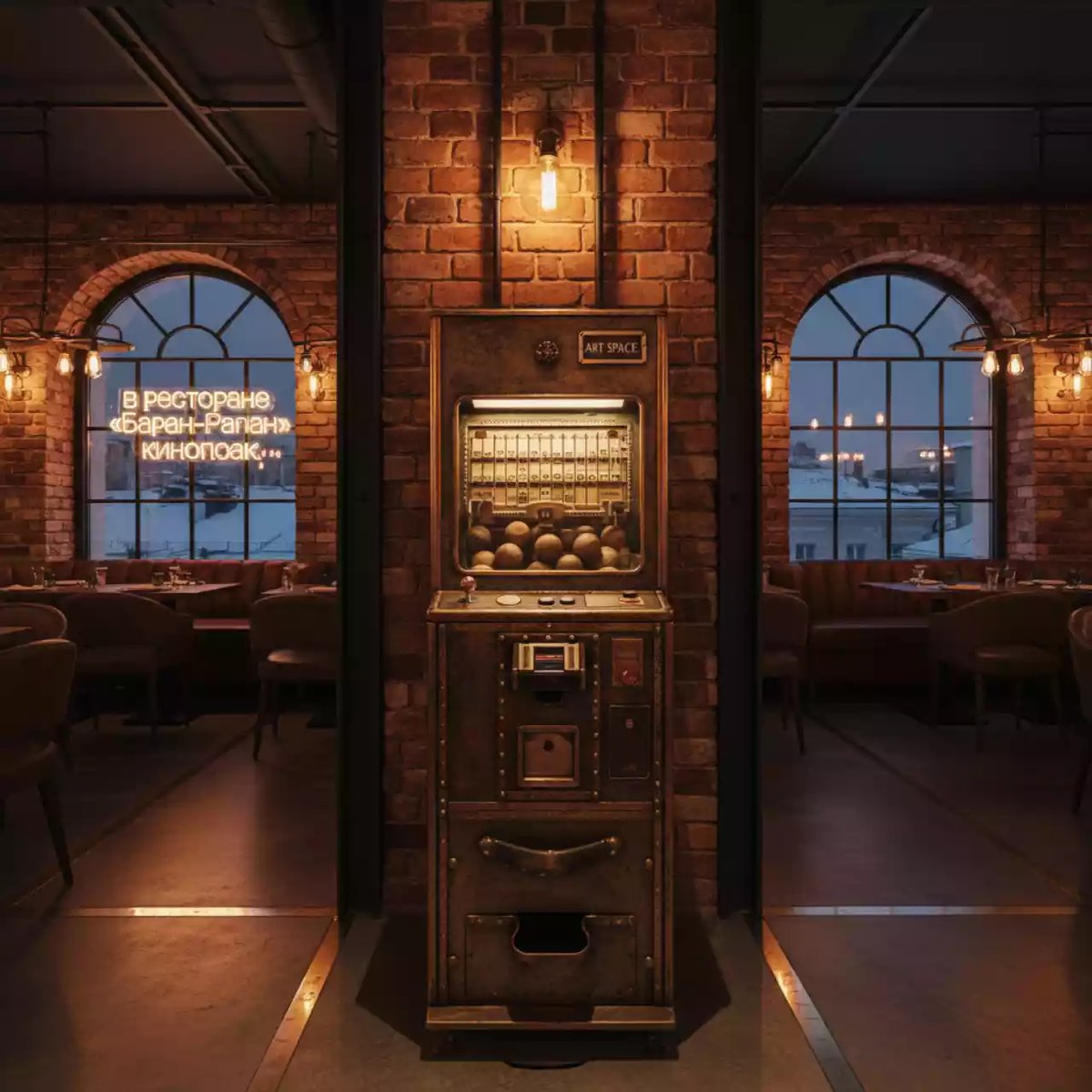 Аренда Автомат игровой Мир лотерей в ресторане «Баран-Рапан» — ART SPACE
