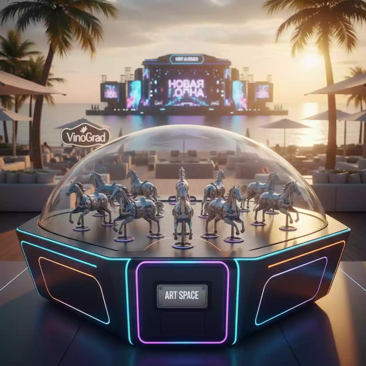 Аренда Автомат игровой Скачки в пляжном комплексе VinoGrad — ART SPACE