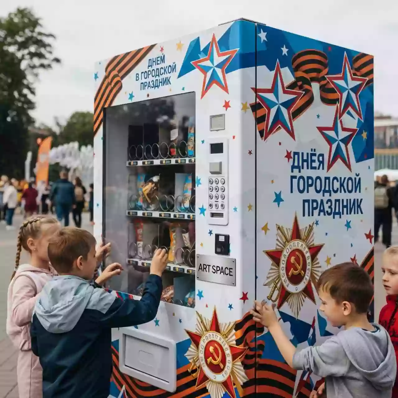 Аренда Автомат с игрушками День Победы в парке «Ривьера» — ART SPACE