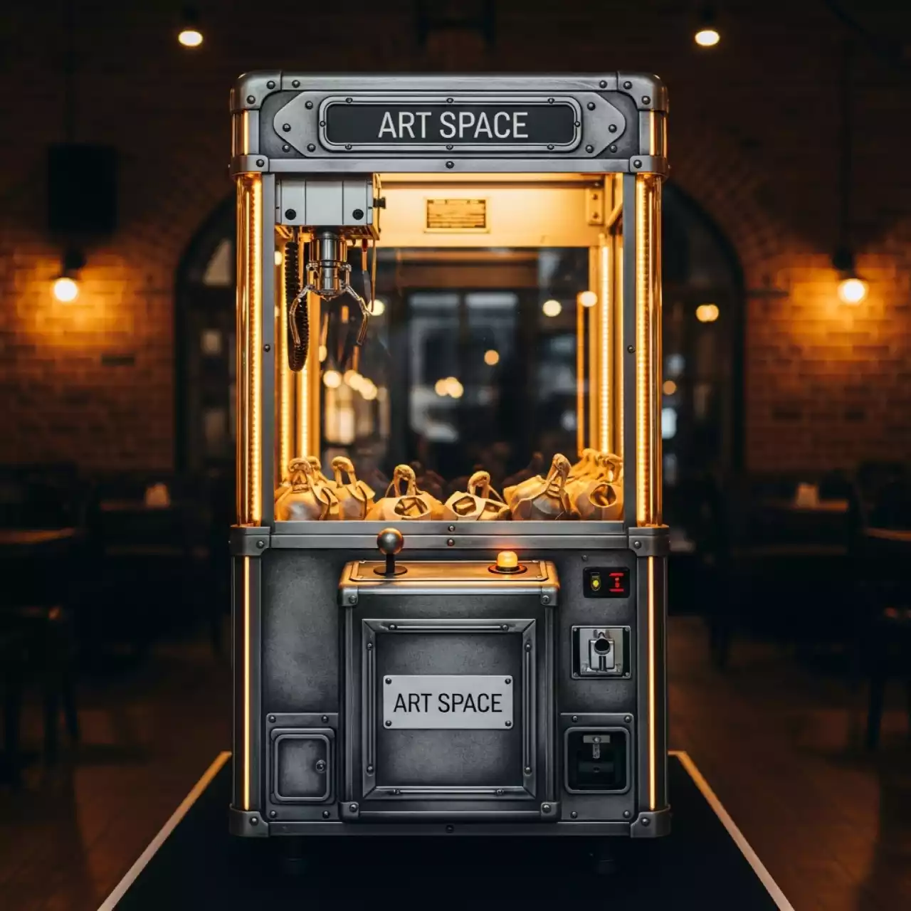 Аренда Автомат с игрушками железнодорожный в ресторане «Плакучая Ива» — ART SPACE