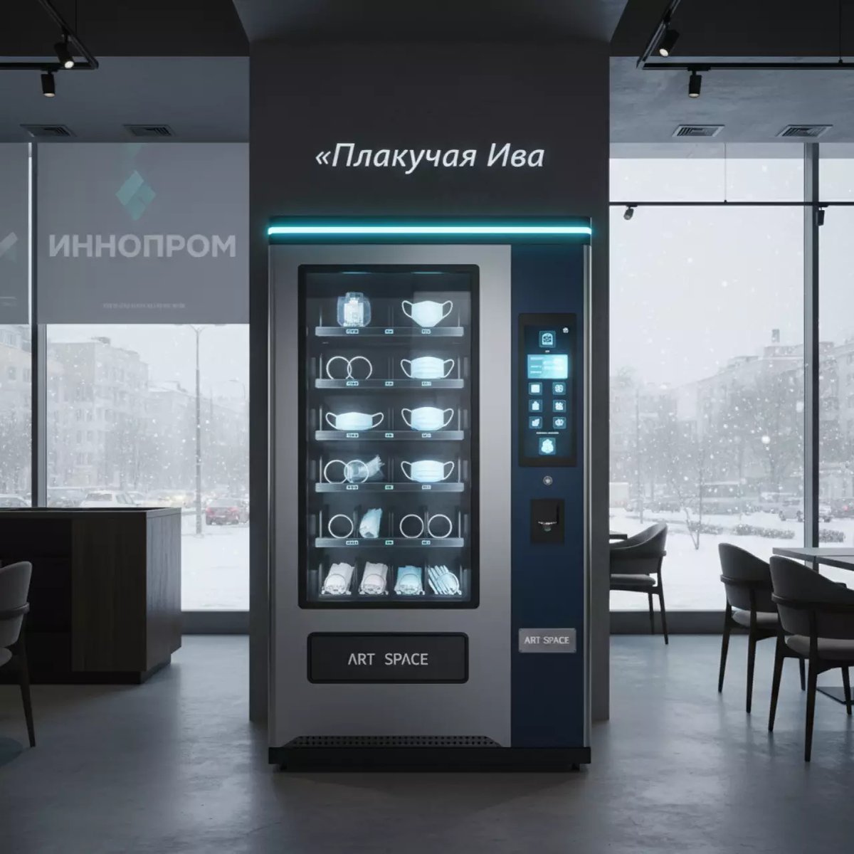 Аренда Автомат с масками и перчатками в ресторане «Плакучая Ива» — ART SPACE