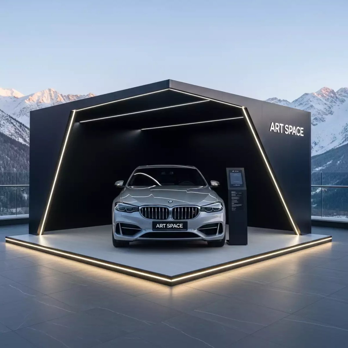 Аренда Автоподиум для BMW 118i в Rixos Krasnaya Polyana — ART SPACE