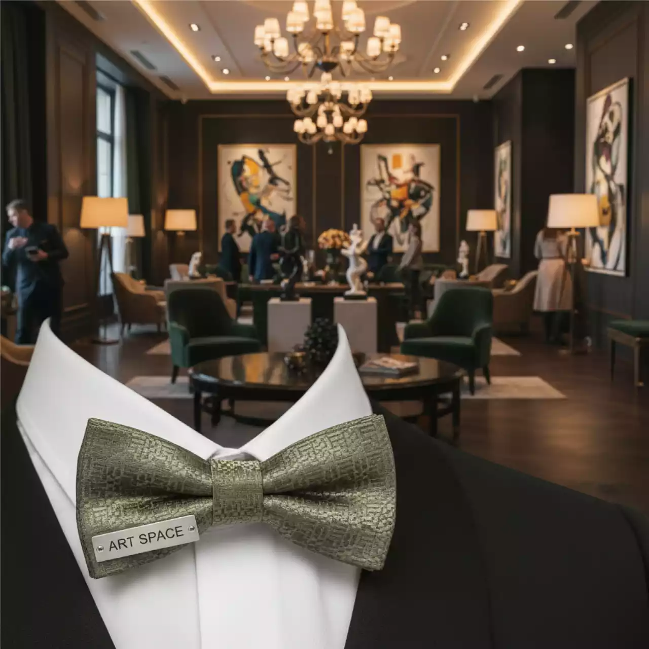 Аренда Бабочка официанта VIP цвета хаки с узором в Golden Tulip Rosa Khutor — ART SPACE