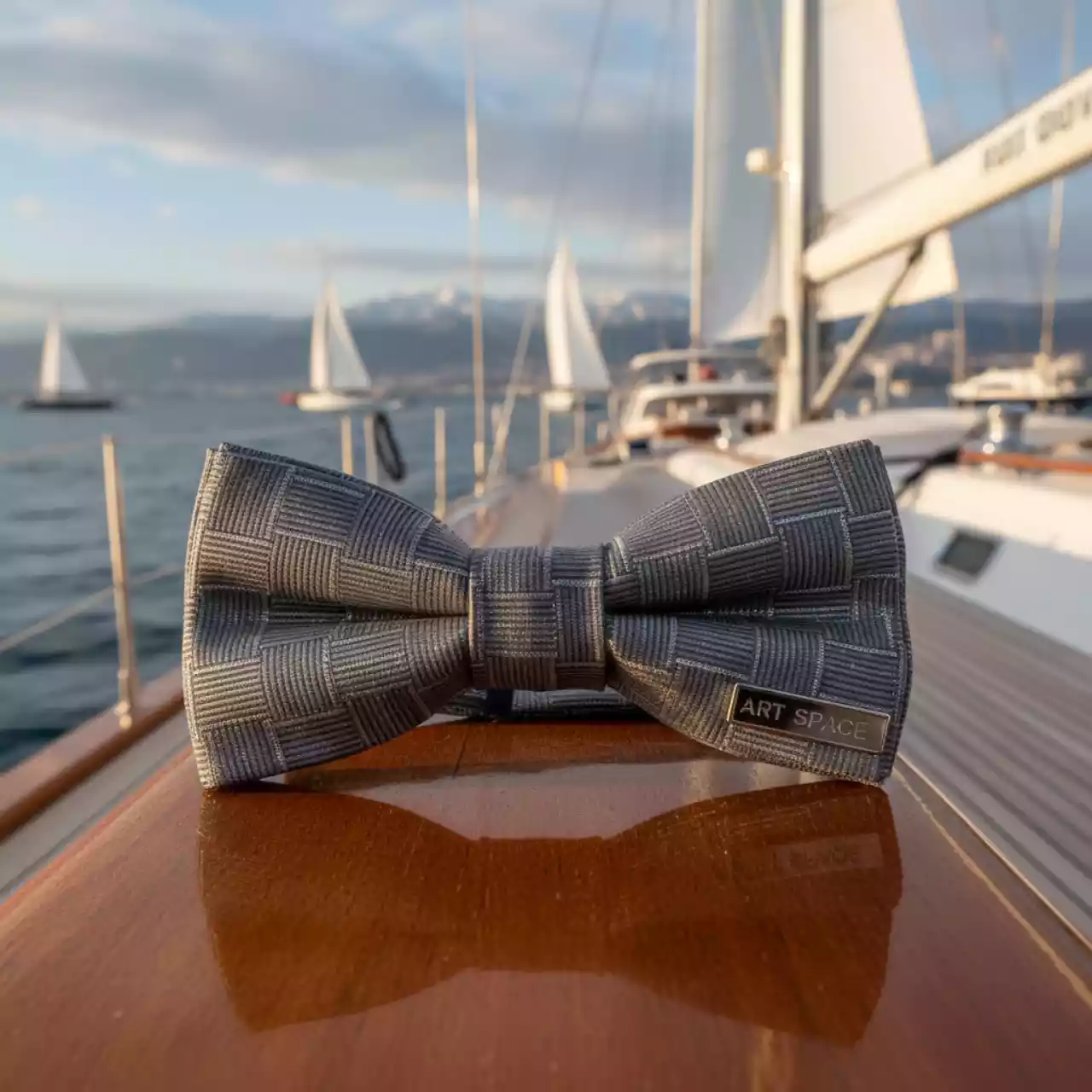 Аренда Бабочка официанта VIP серая с узором R4E 0060 в Сочи — ART SPACE