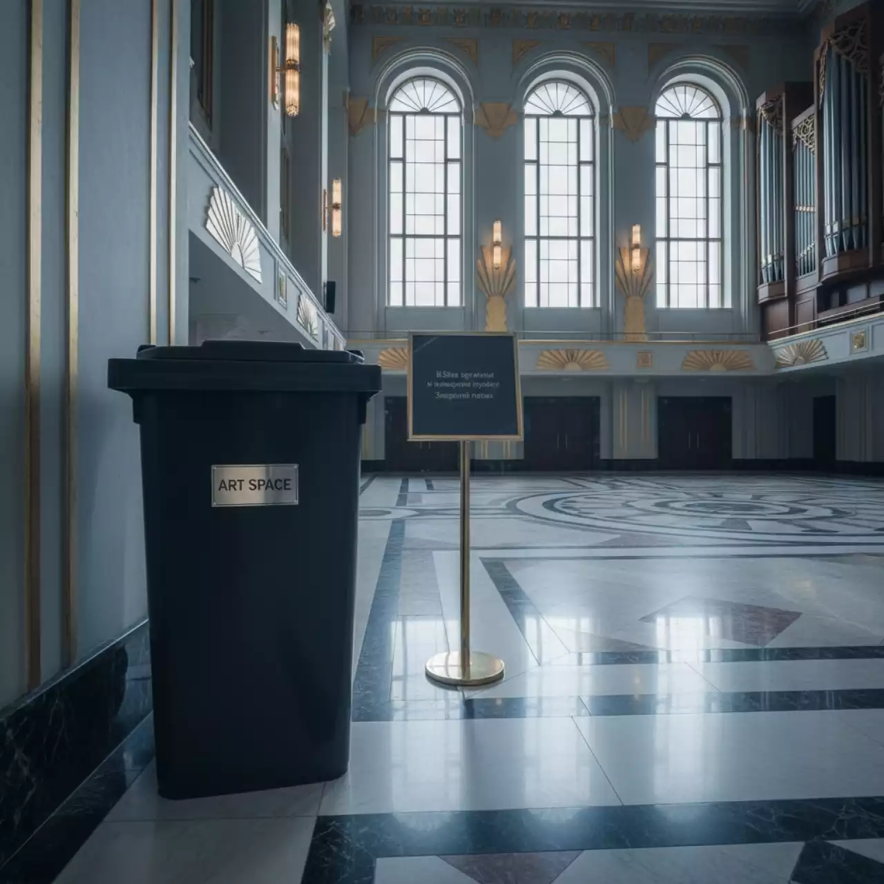 Аренда Бак мусорный евро 120 л в Зале органной и камерной музыки — ART SPACE