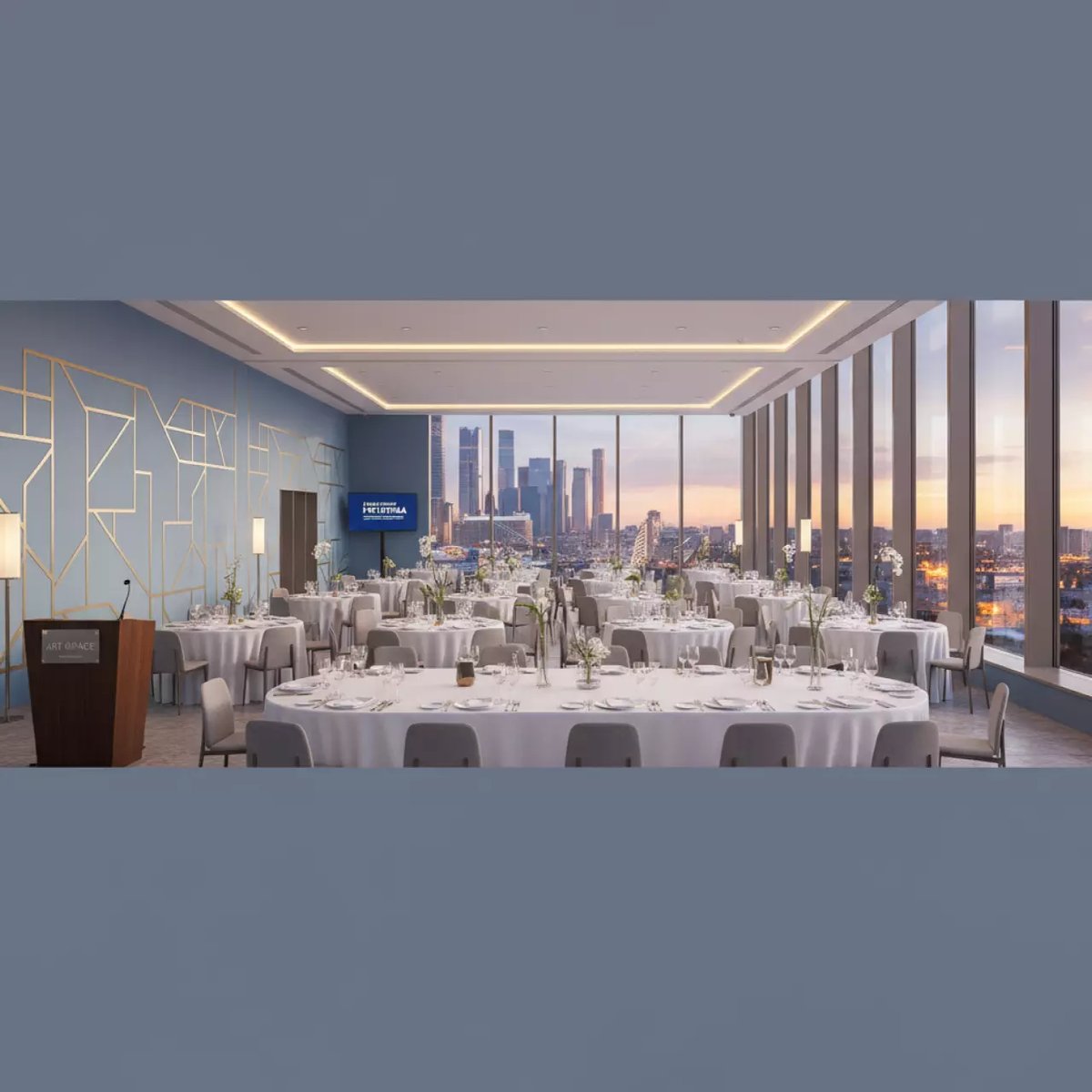 Аренда Банкет новогодний в Маринс Парк Отеле — ART SPACE