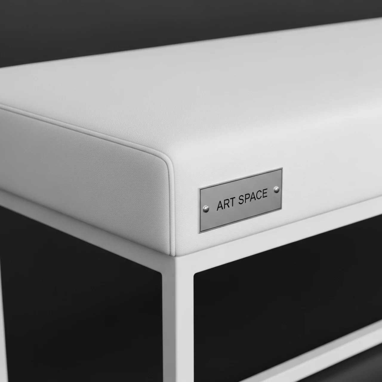 Аренда Банкетка белая из экокожи 04 165WT 110х55х38 см в Гранд Отель Поляна — ART SPACE