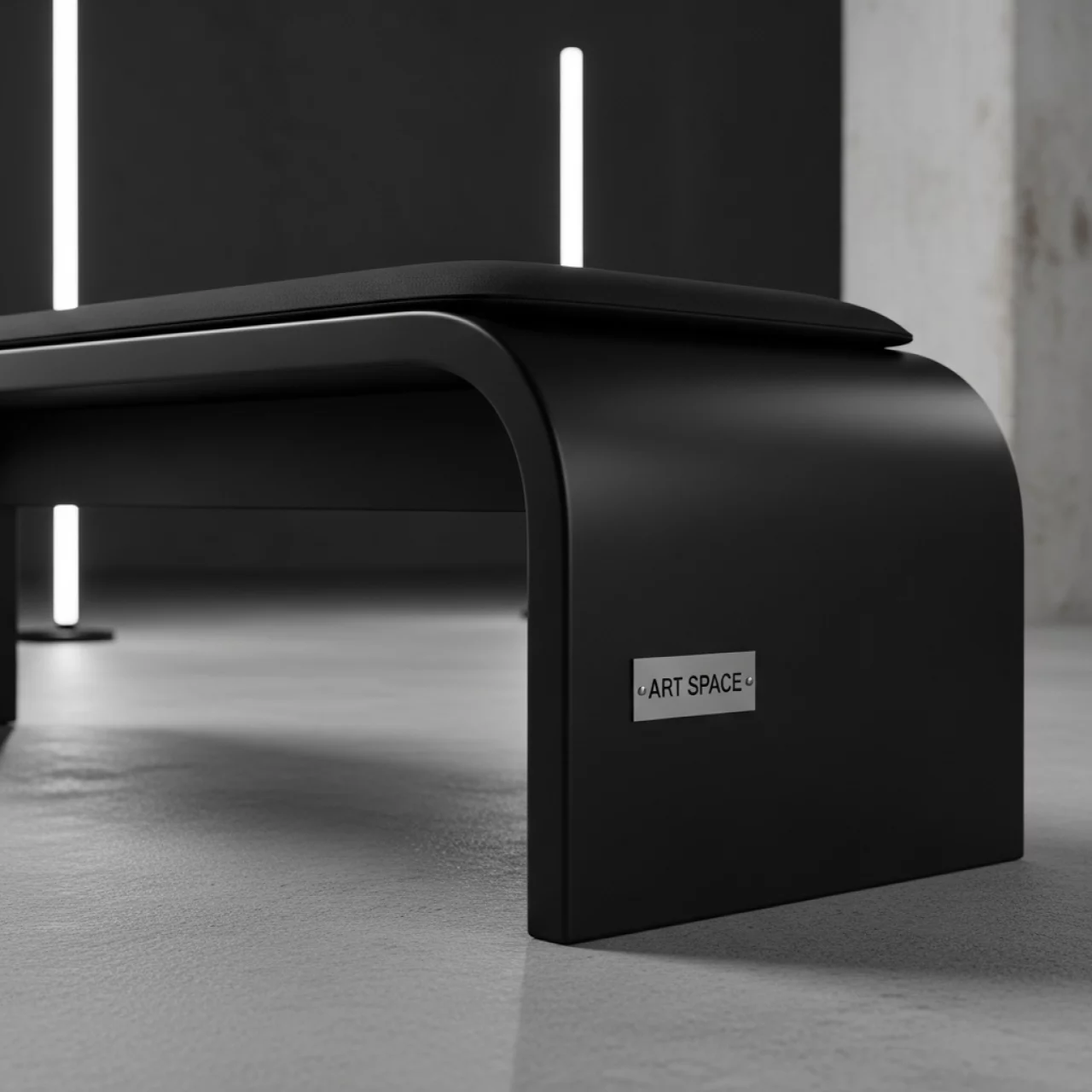 Аренда Банкетка Flow черная в Alpha Sirius — ART SPACE