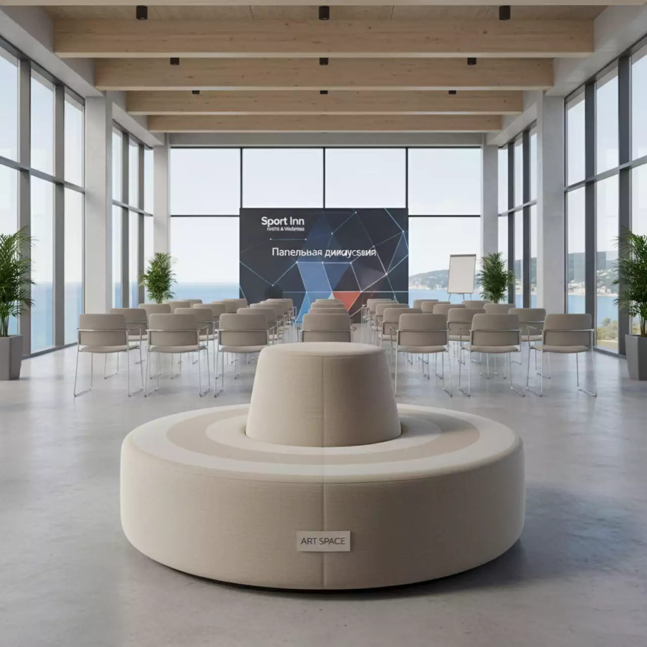 Аренда Банкетка круглая в Sport Inn Hotel & Wellness — ART SPACE