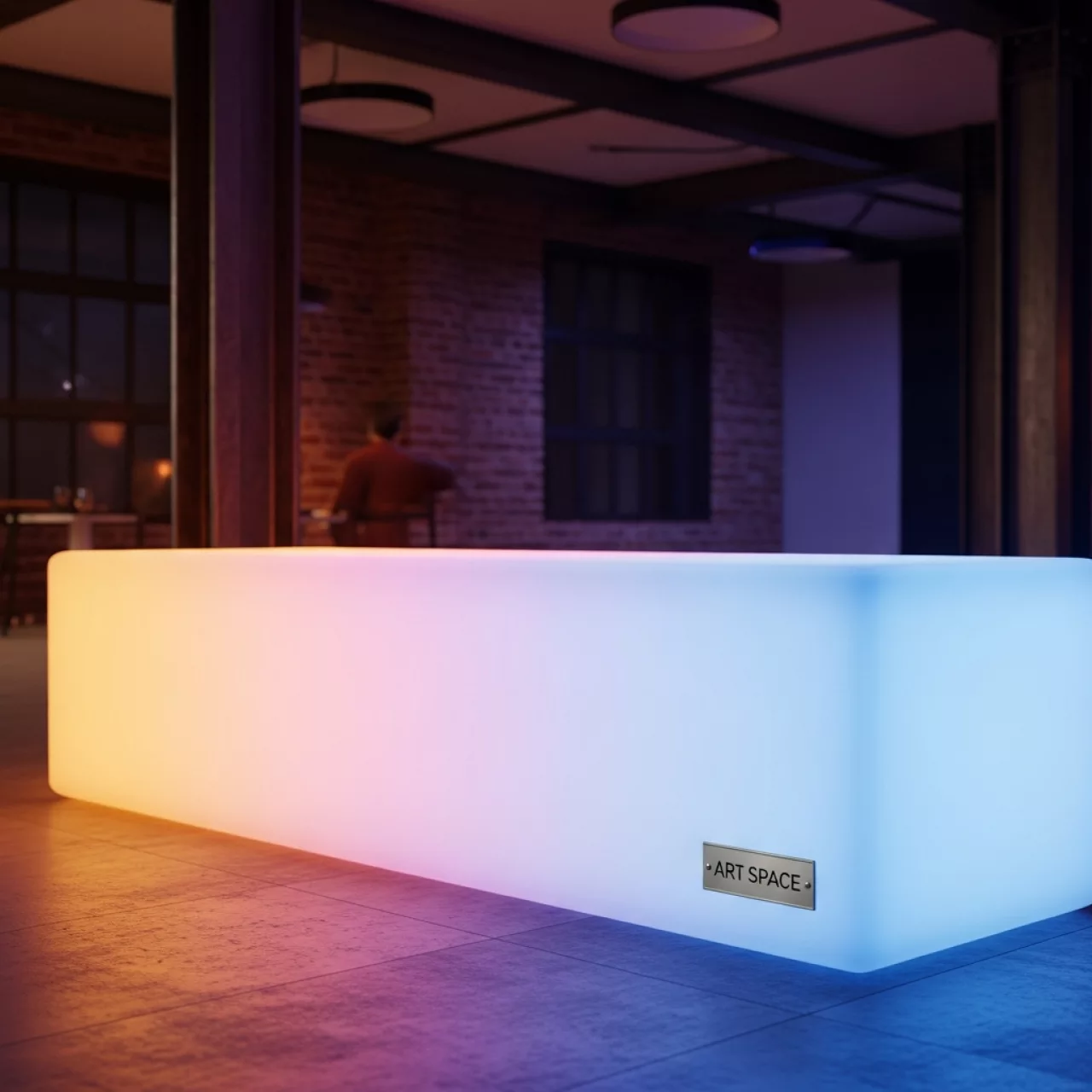 Аренда Банкетка с LED подсветкой 121х40 см в Alpha Sirius — ART SPACE