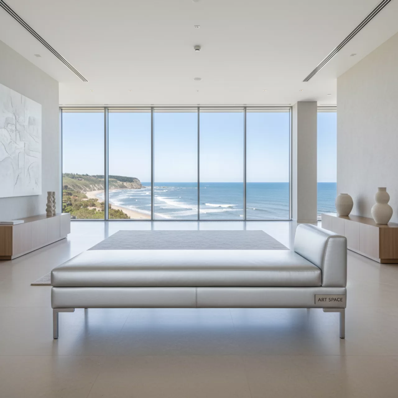 Аренда Банкетка Silver White в комплексе Sea Galaxy — ART SPACE