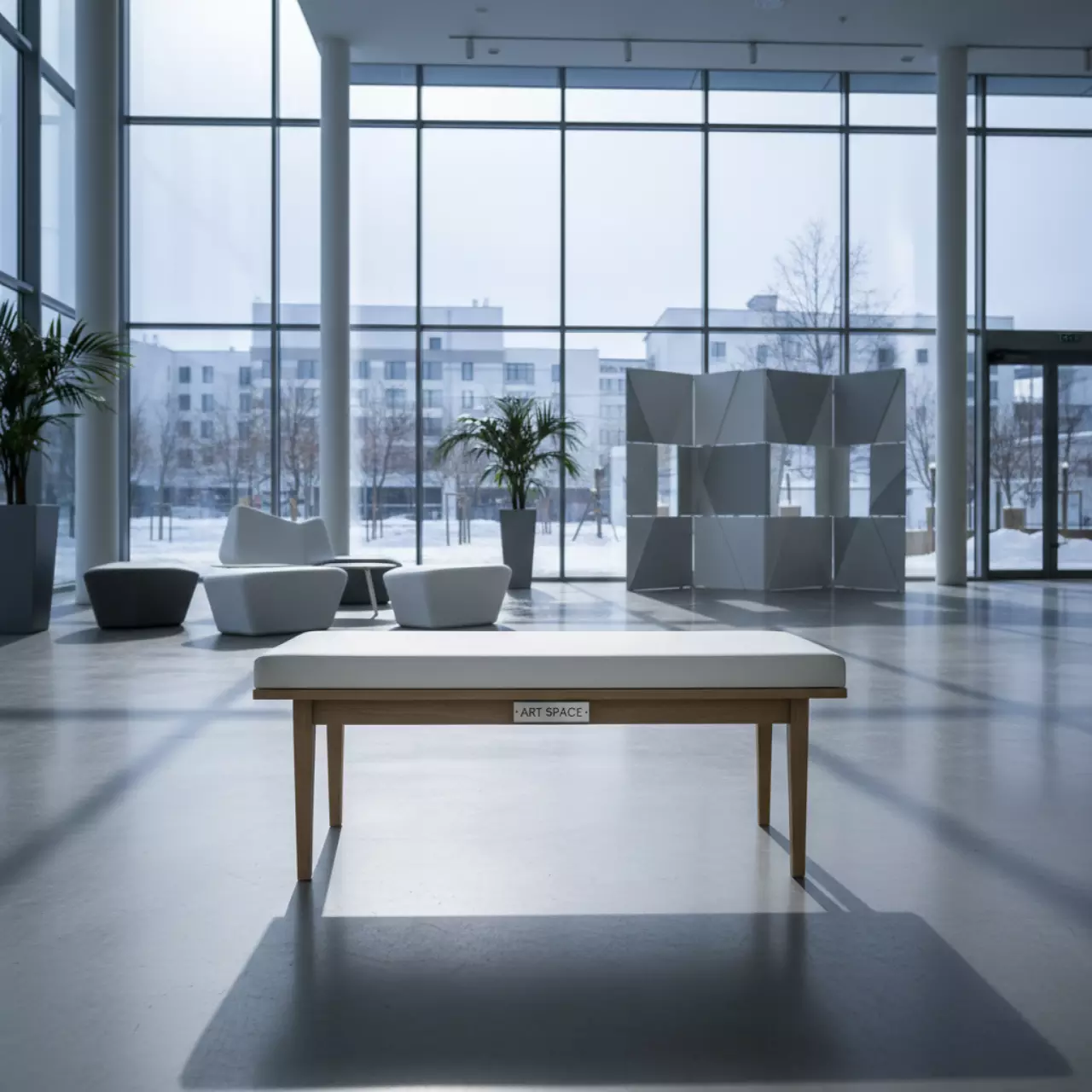 Аренда Банкетка White Natural в ОКЦ «Галактика» — ART SPACE