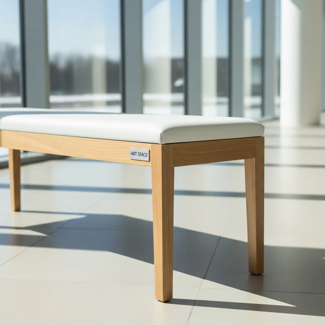 Аренда Банкетка White Wood в Omega Sirius — ART SPACE