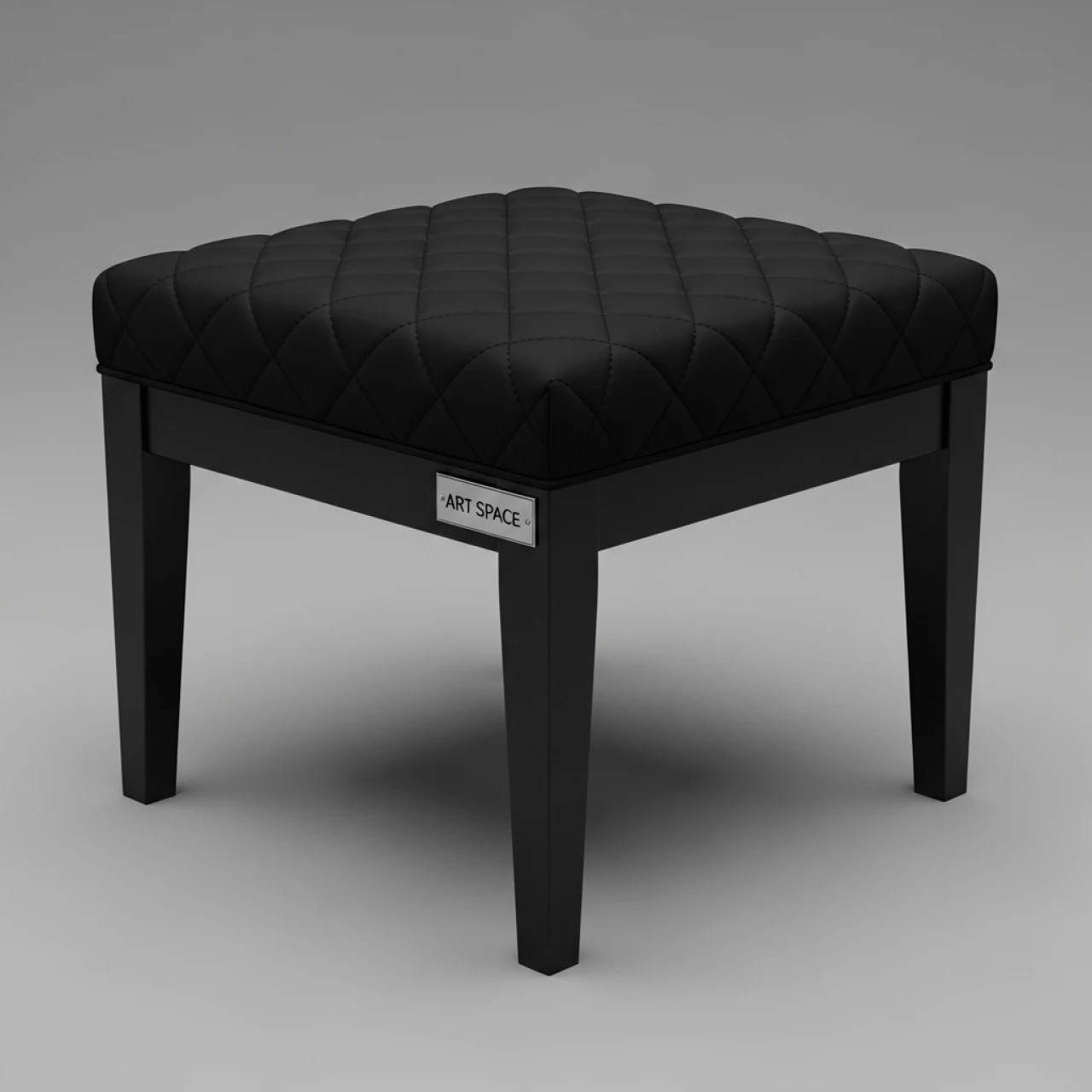 Аренда Банкетки черной со стежкой квадратной в ресторане «Плакучая Ива» — ART SPACE