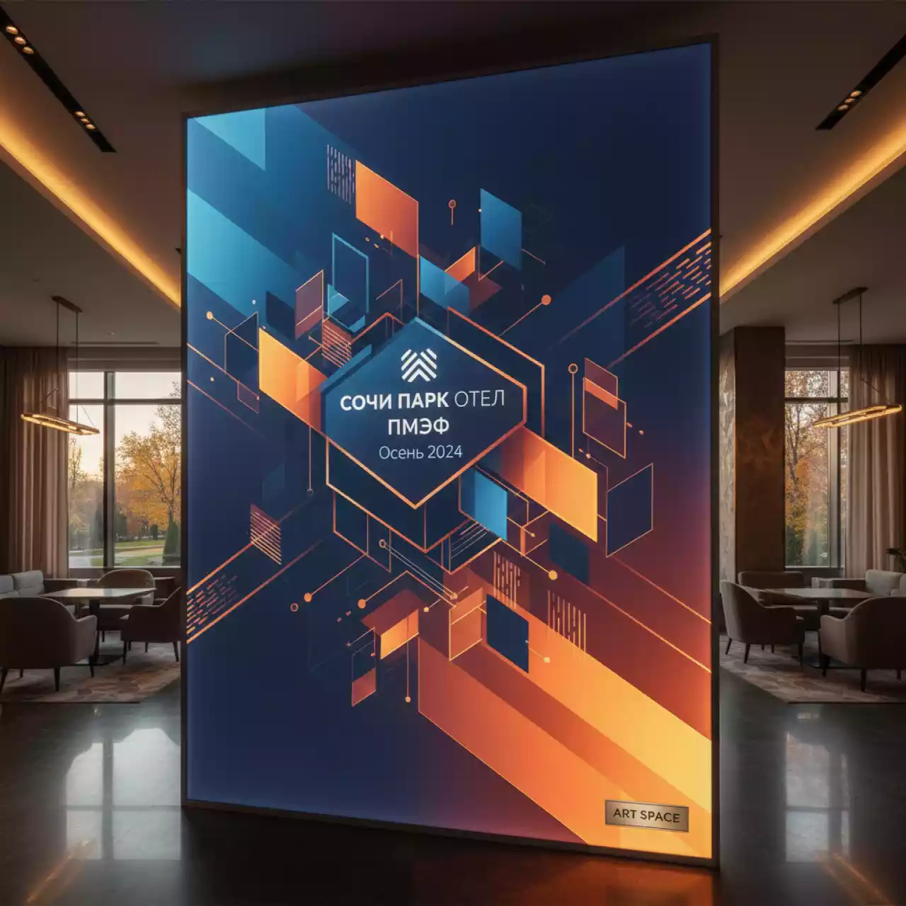 Аренда Баннер литой транслюцентный Backlit Vikuflex 440 гр 50х3.2 м мат 250Dx250D 38x38 в Сочи Парк Отеле — ART SPACE