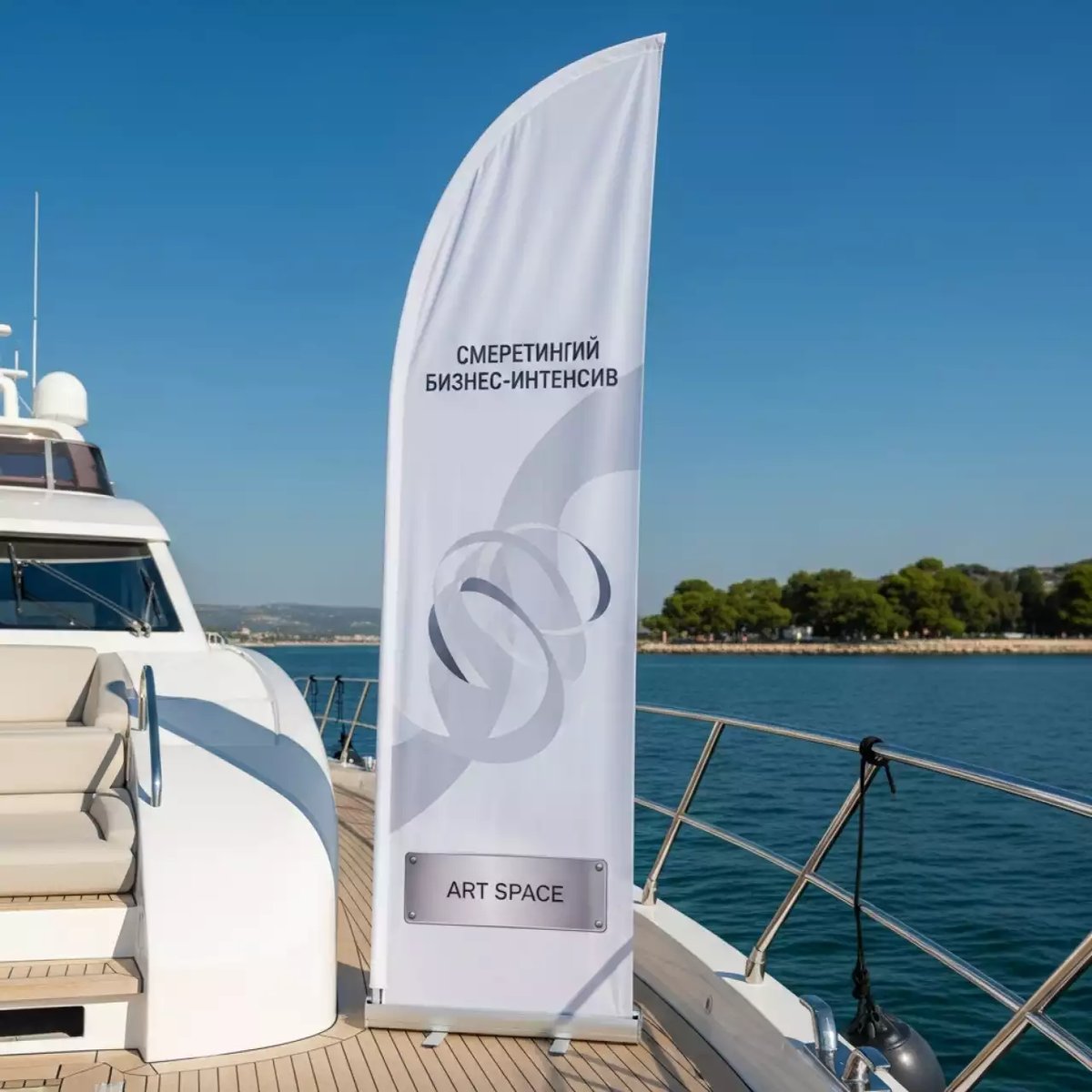 Аренда Баннер объемный на VIP-яхте (Имеретинский порт) — ART SPACE
