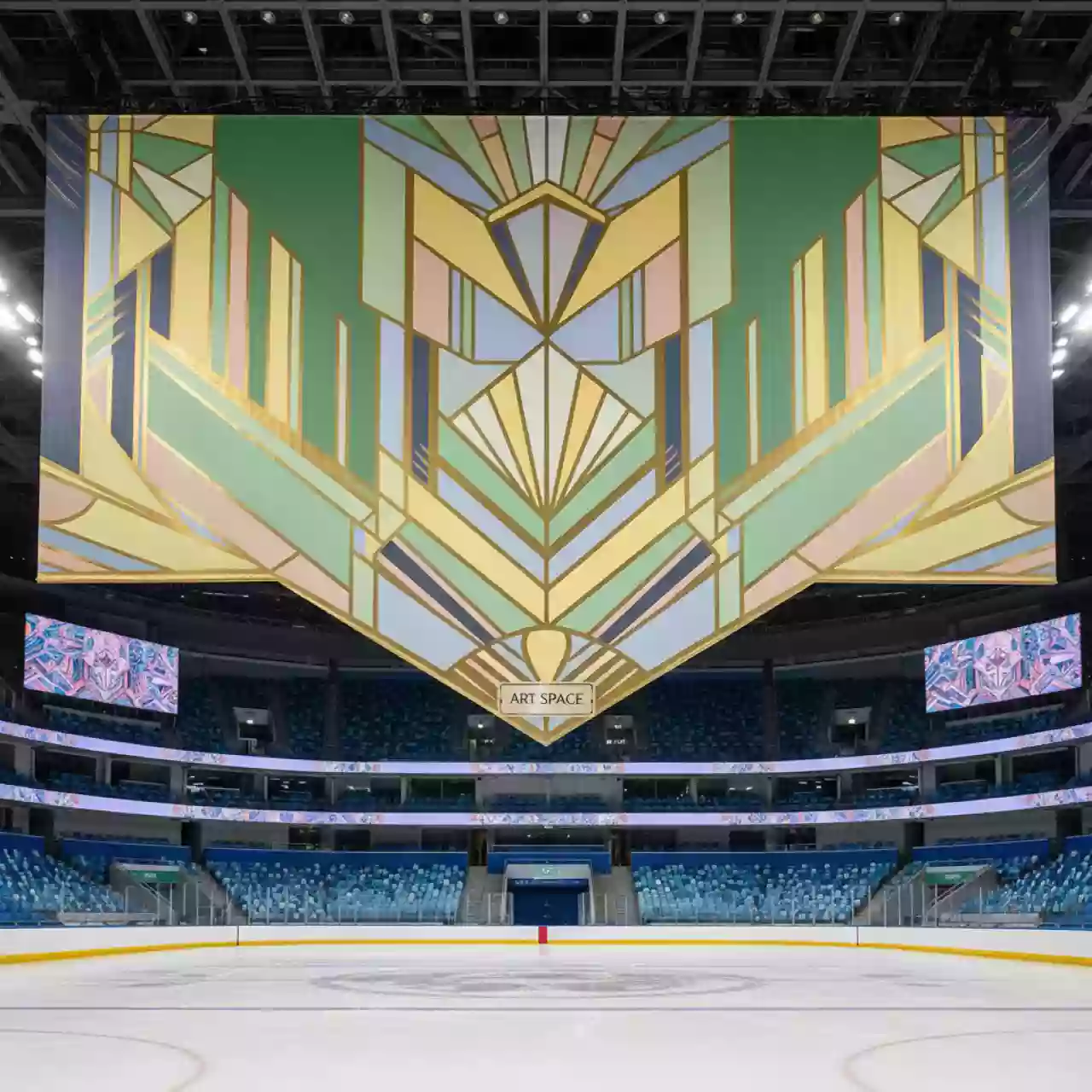 Аренда Баннер Vikuflex A ламинированный Frontlit 440 гр 50x1,37 м мат 500Dx300D 18x12 в ледовой арене «Шайба» — ART SPACE