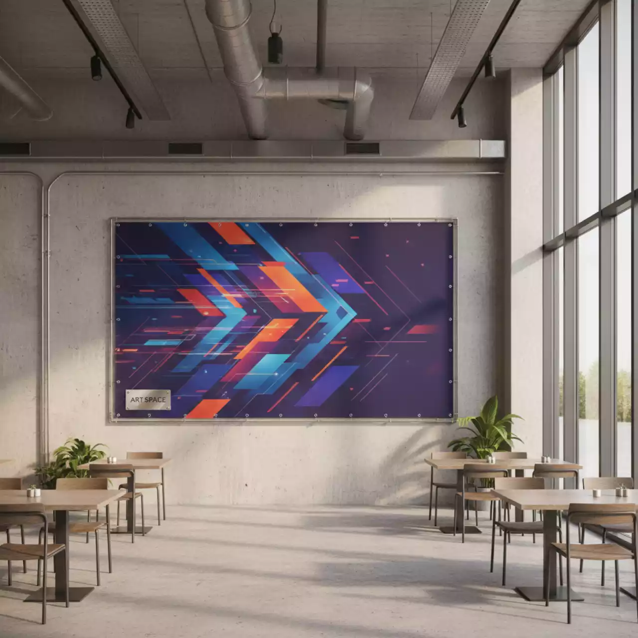 Аренда Баннер Vikuflex A ламинированный Frontlit 440 гр 50x1,37 м матовый в ресторане «La Terrazza» — ART SPACE