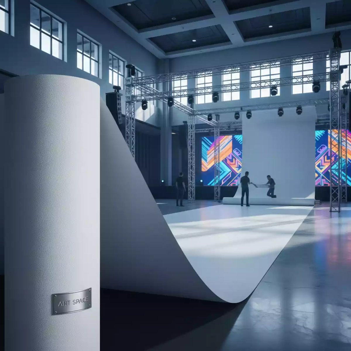 Аренда Баннер Vikuflex короткий горячего ламинирования усиленный Frontlit 440 гр 40x3,2 м матовый 1000Dx1000D 9x9 в Delta Sirius — ART SPACE