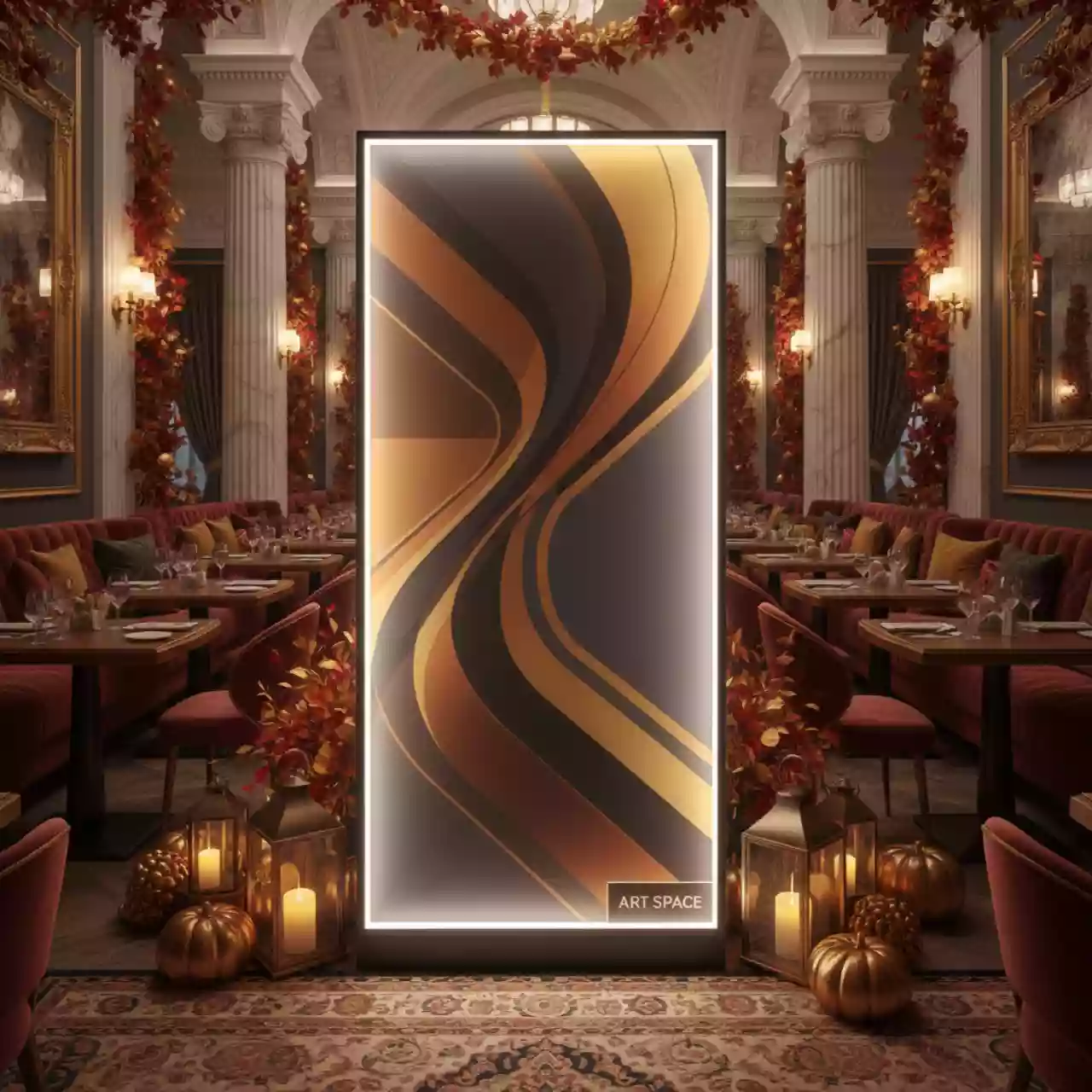 Аренда Баннер Vikuflex ламинированный транслюцентный Backlit 510 гр в ресторане «Плакучая Ива» — ART SPACE