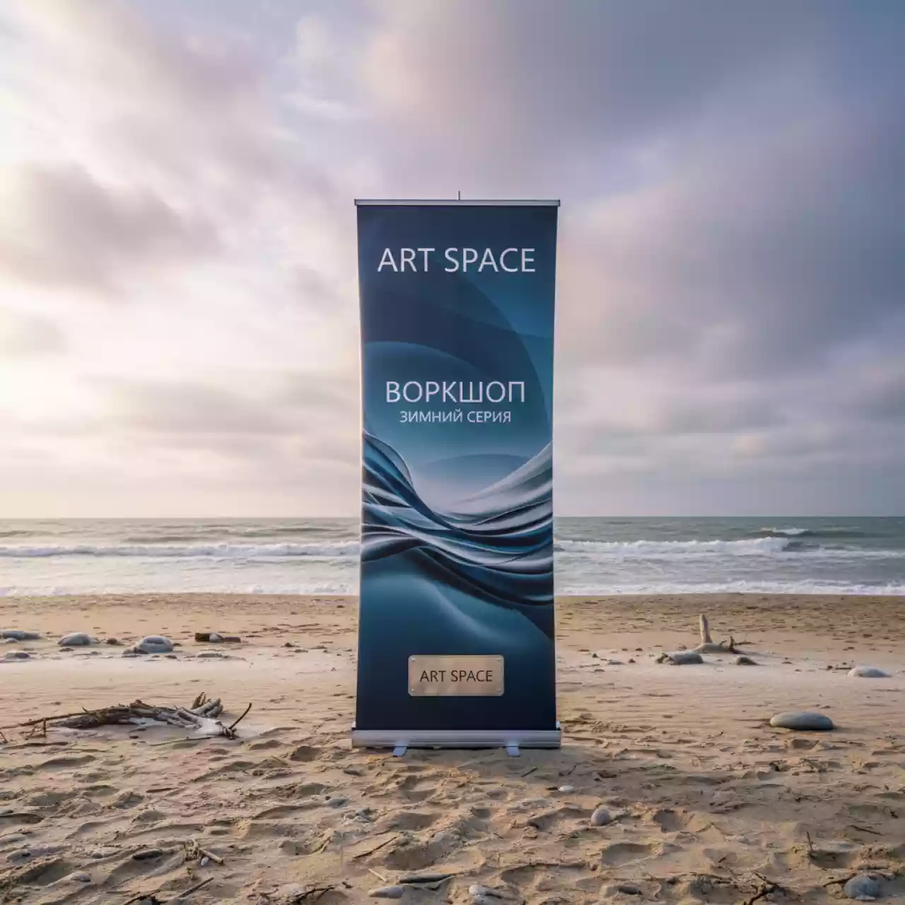 Аренда Баннер выдвижной на пляже «Мандарин» — ART SPACE