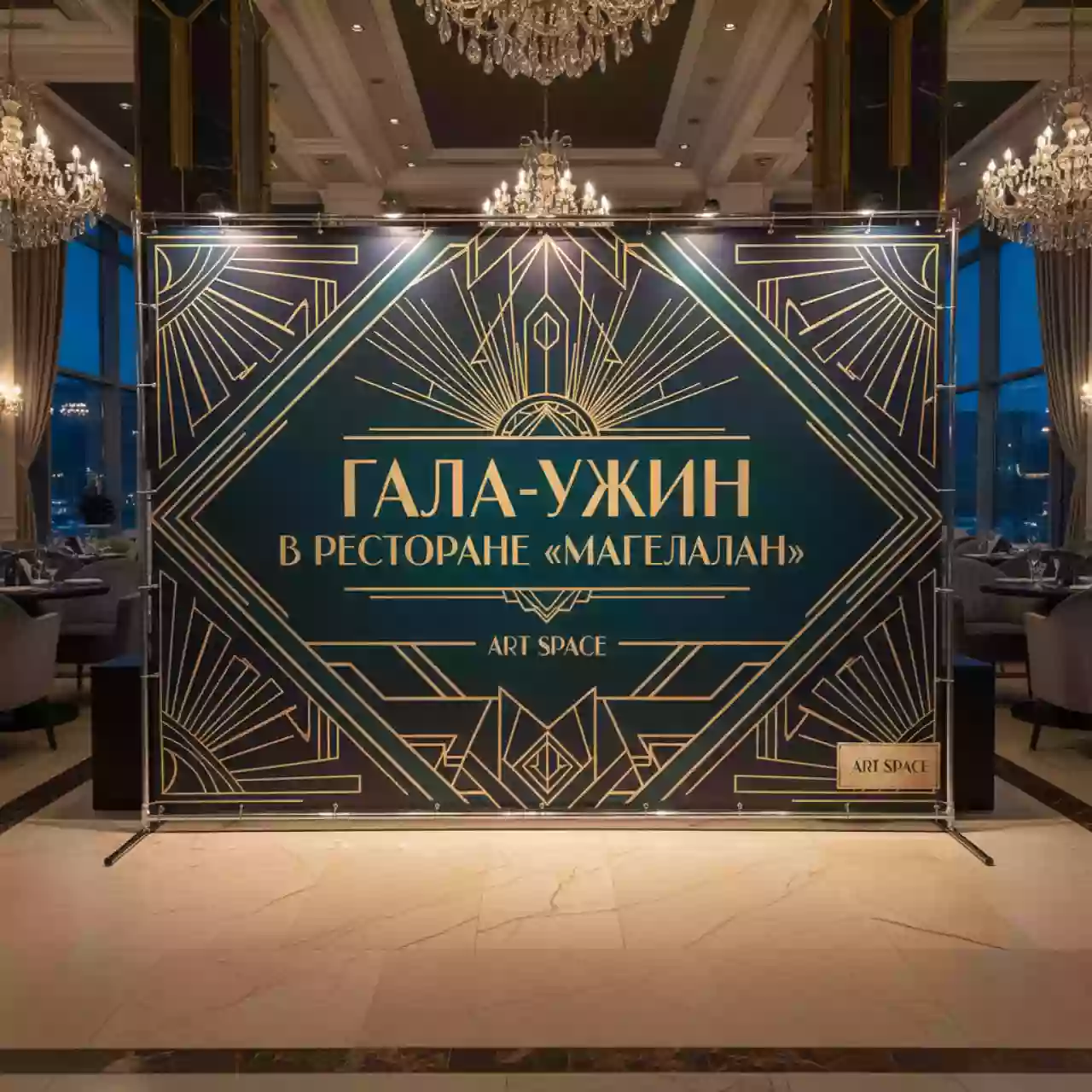 Аренда Баннера в стиле Чикаго в ресторане «Магеллан» — ART SPACE